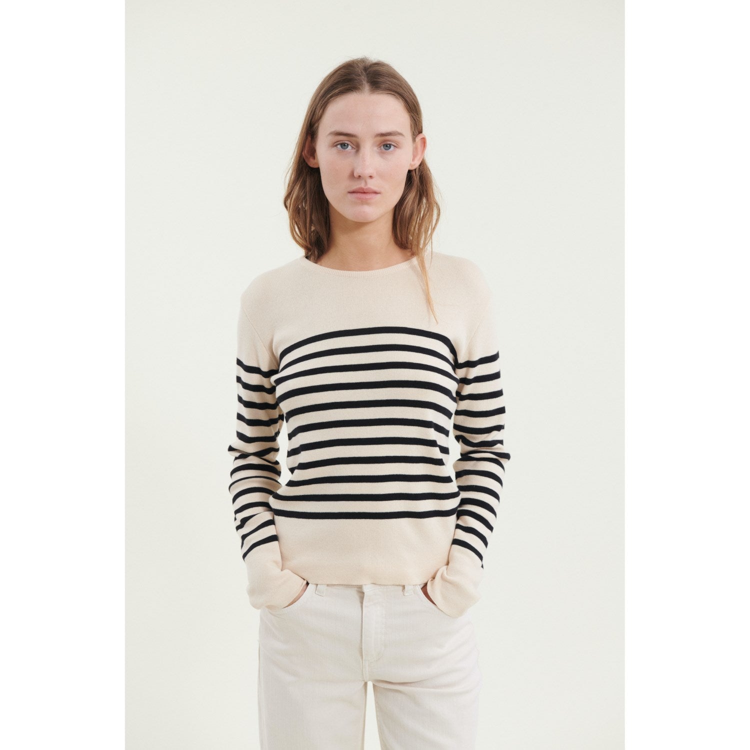 Gestreiftes Langarmshirt ELLA aus Bio-Baumwolle