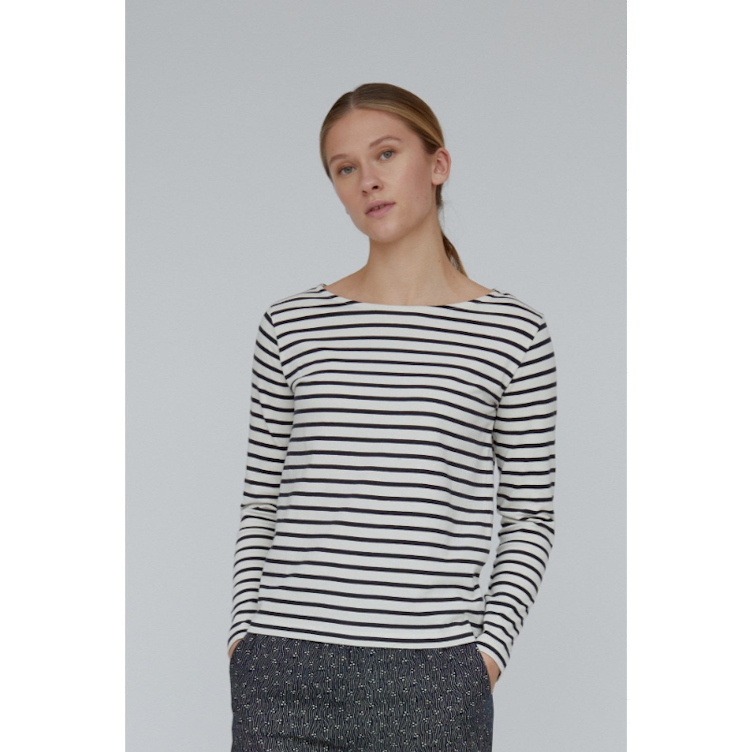 Gestreiftes Langarmshirt BRETON aus Bio-Baumwolle