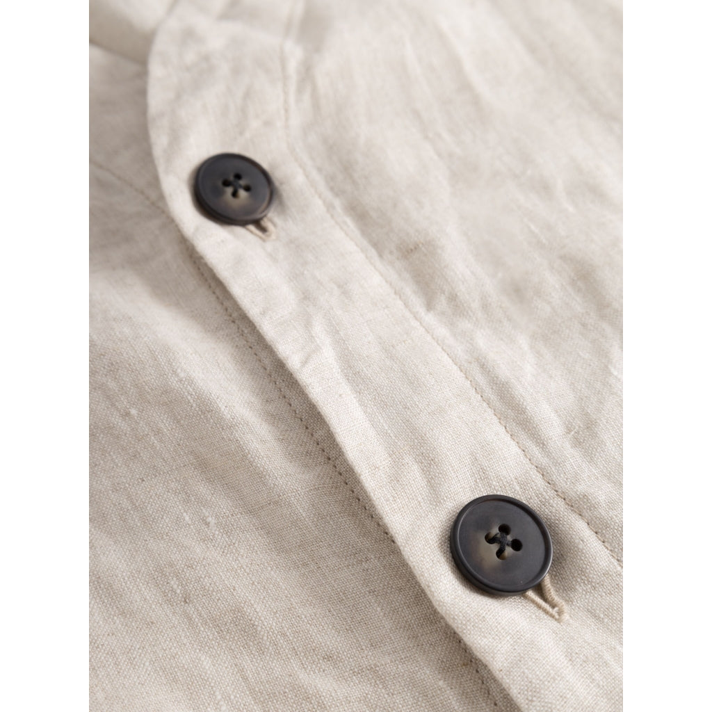 Jumpsuit mit V-Ausschnitt aus Bio-Leinen