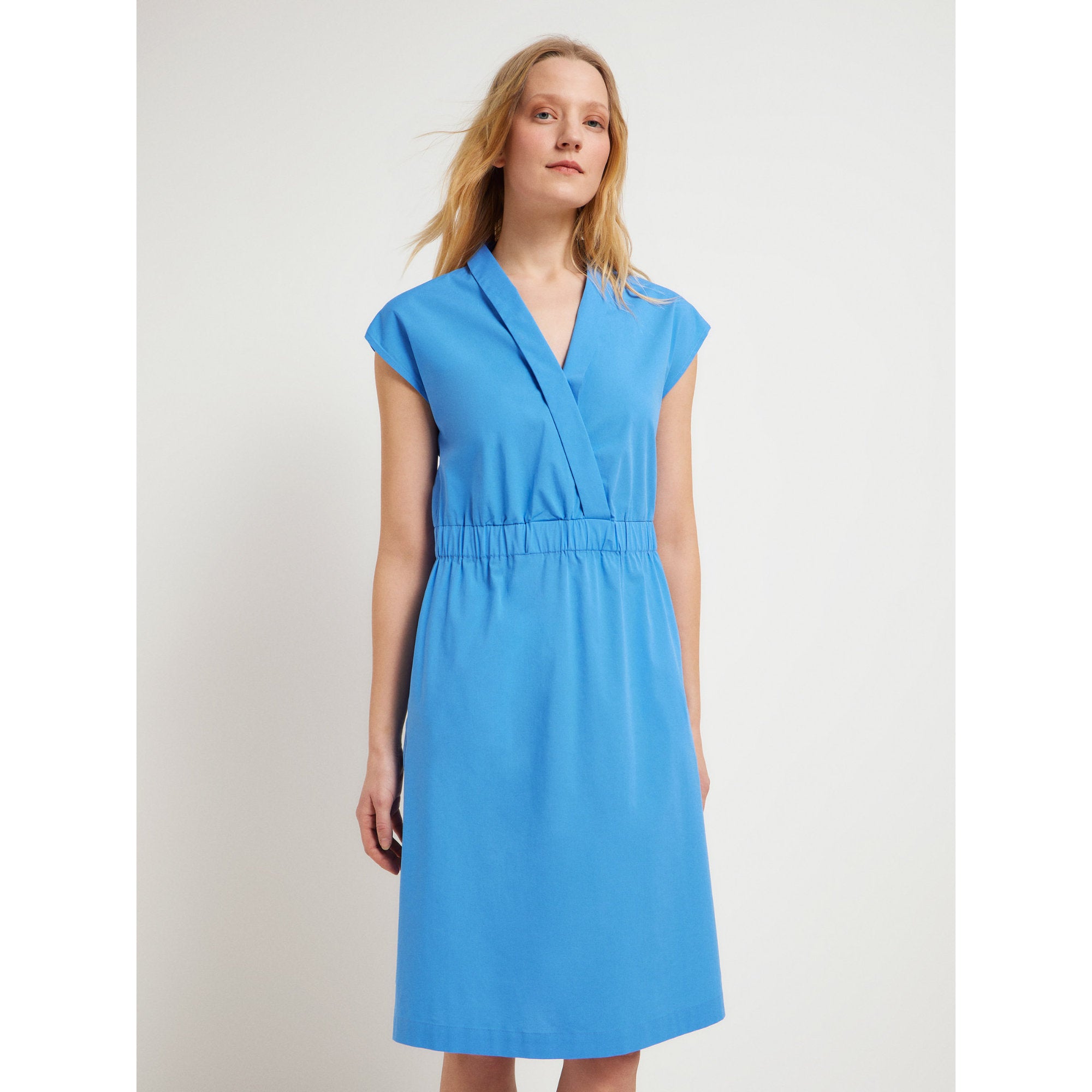Kleid mit Stehkragen aus Bio-Baumwolle