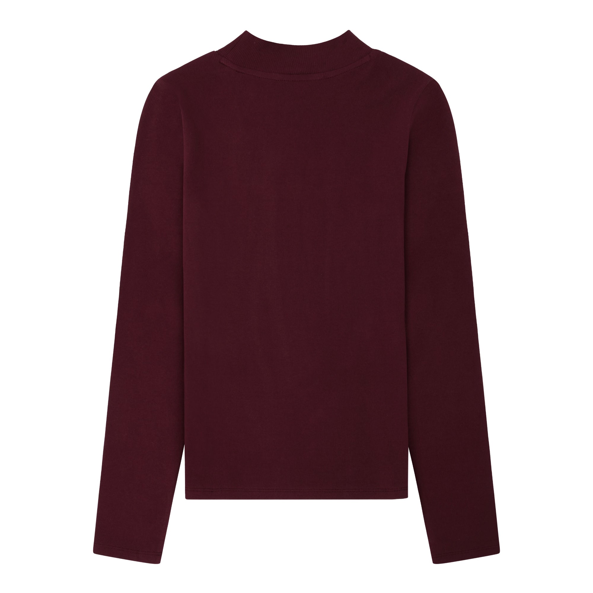 Rib Langarm Shirt HIGH NECK aus Bio-Baumwolle