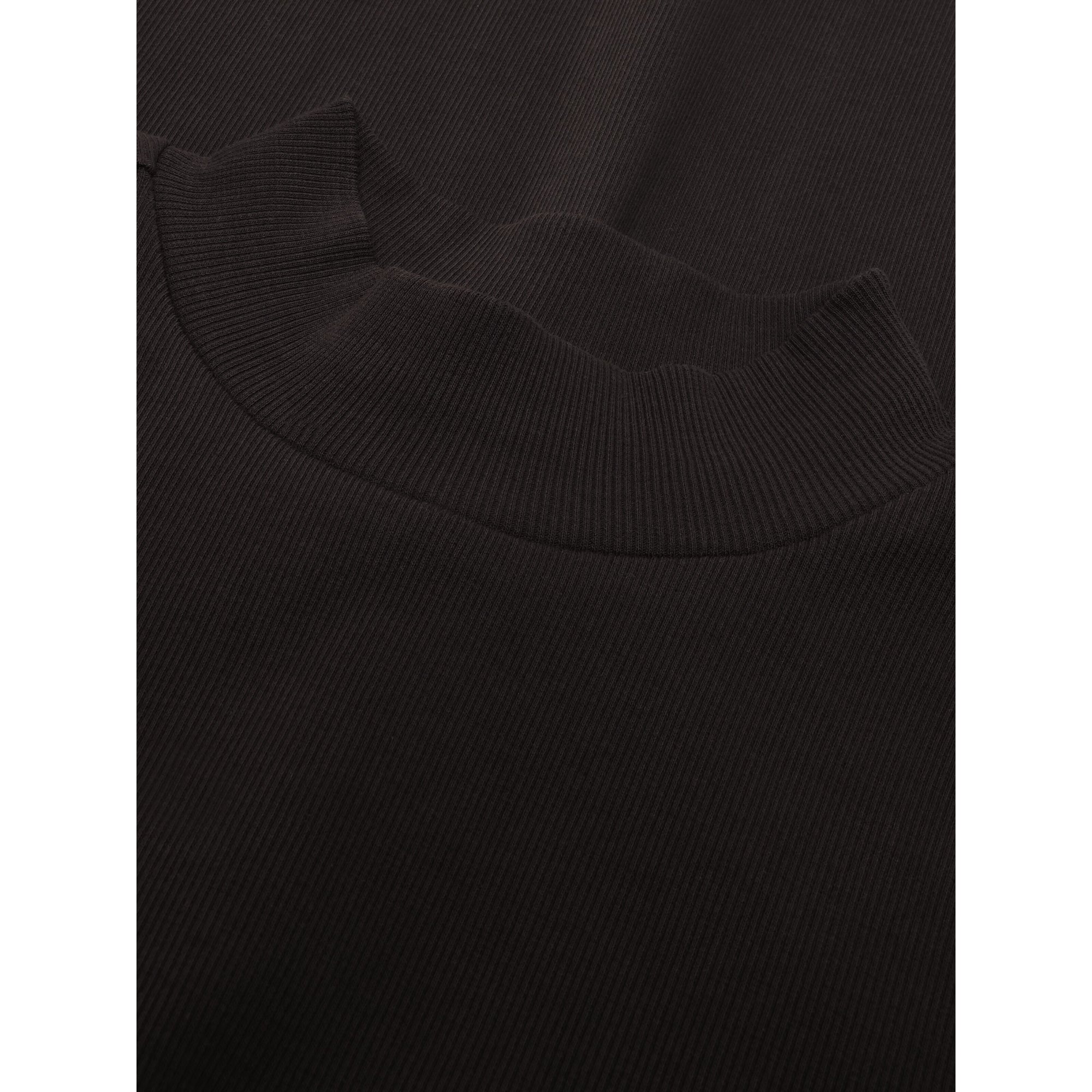 Rib Langarm Shirt HIGH NECK aus Bio-Baumwolle