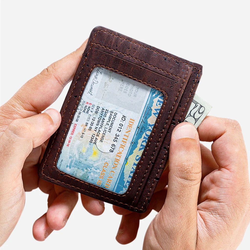 Karten-Portemonnaie aus Kork - RFID Safe