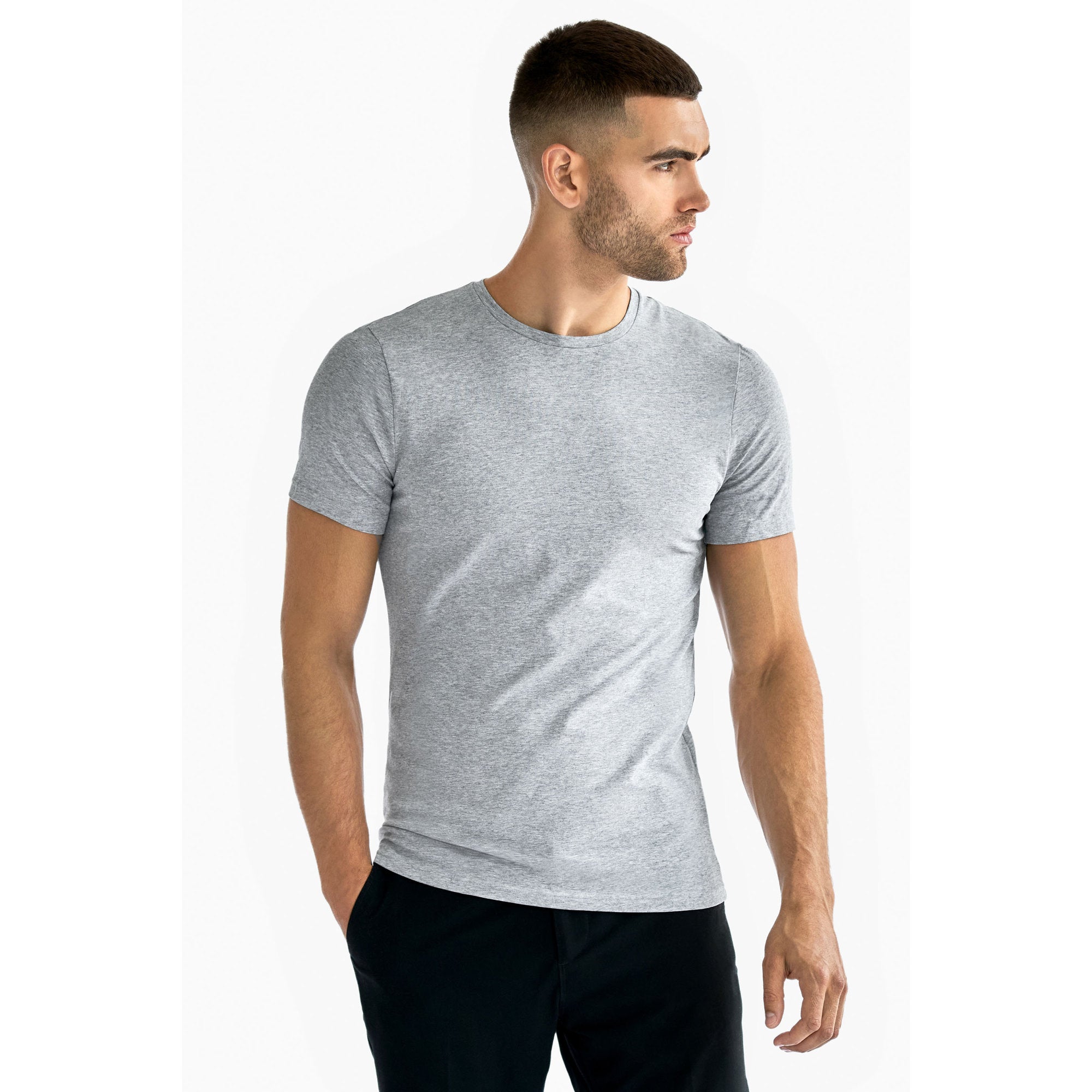 2-Pack T-Shirts CREW NECK Slim aus Bio-Baumwolle