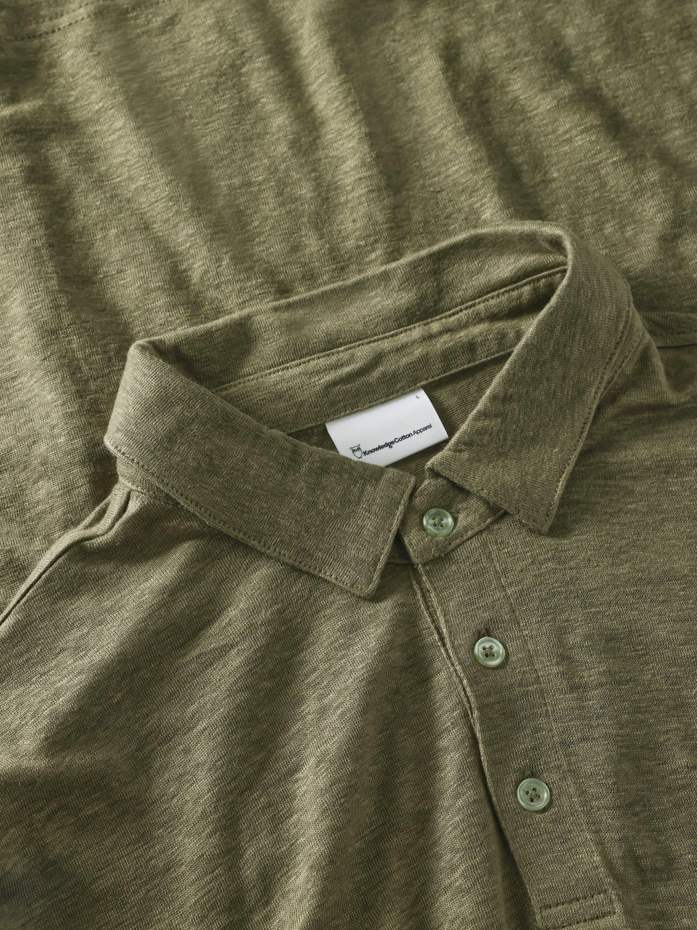 Poloshirt Regular aus Bio-Leinen