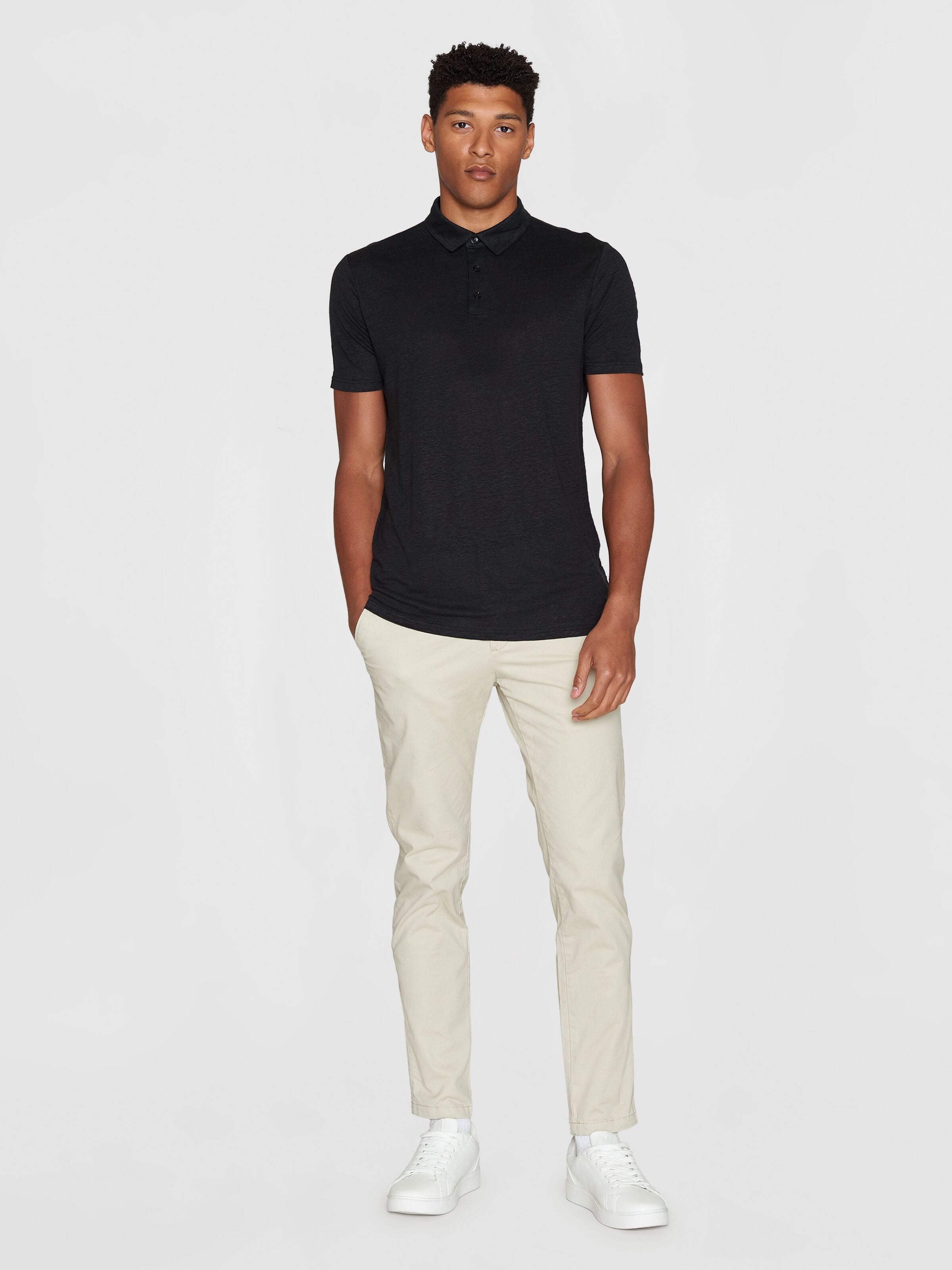 Poloshirt Regular aus Bio-Leinen