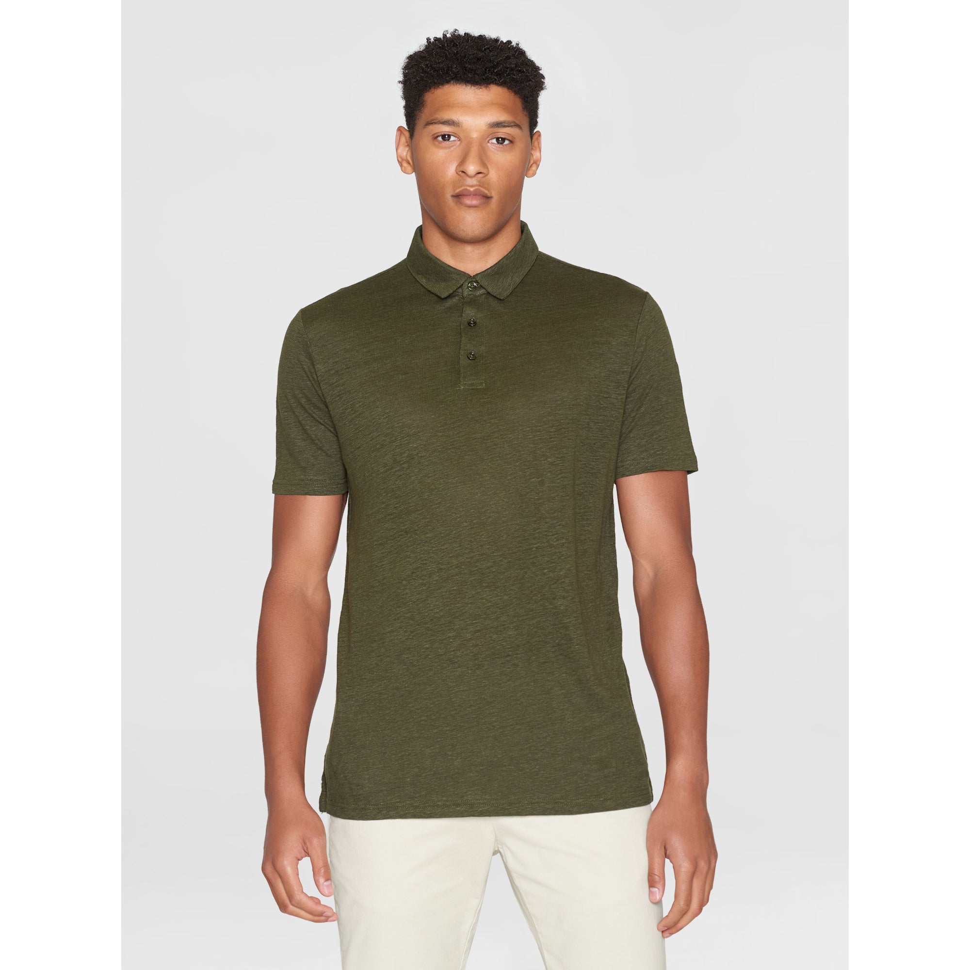 Poloshirt Regular aus Bio-Leinen