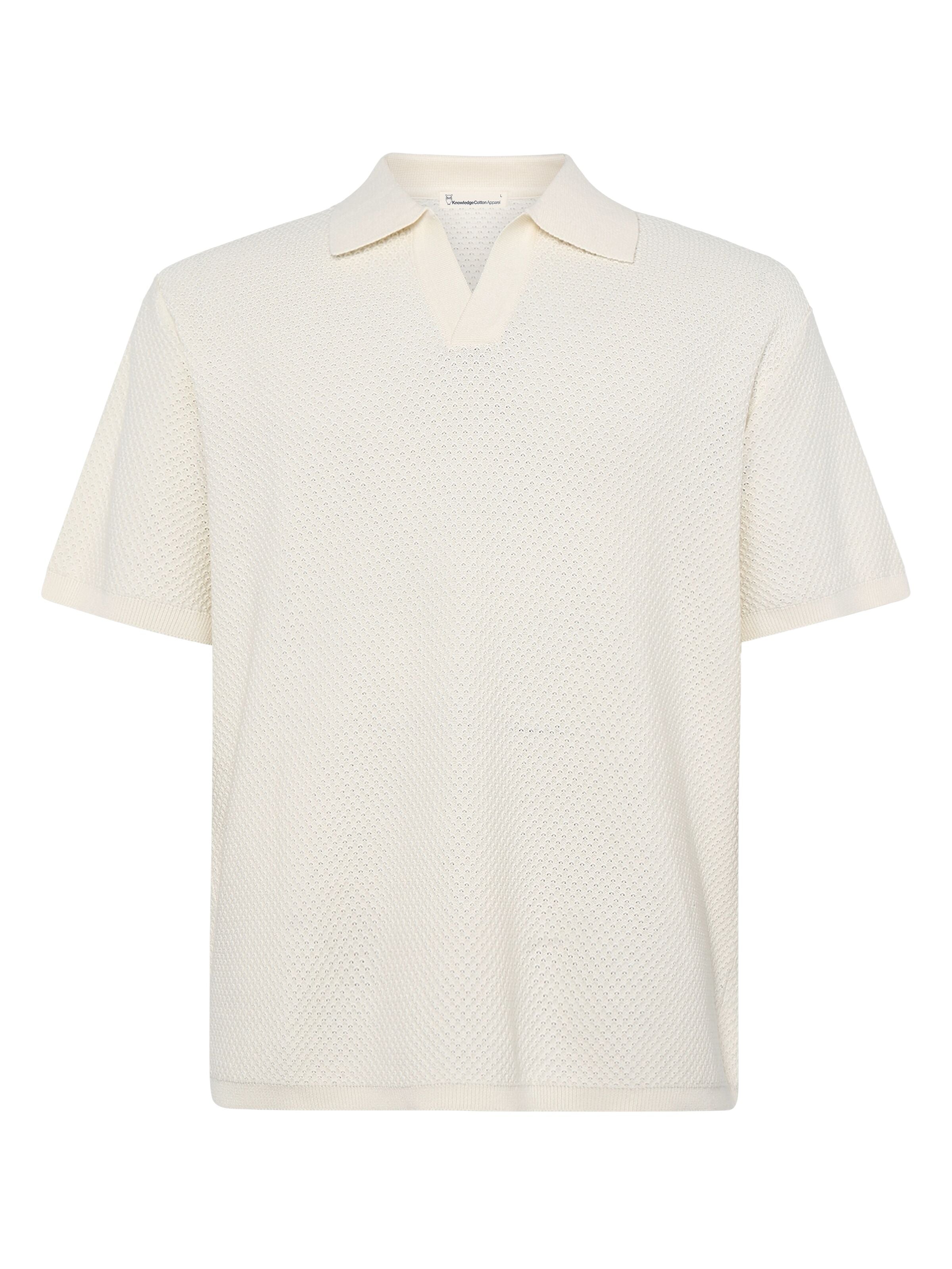 Lockeres gestricktes Poloshirt aus Bio-Baumwolle