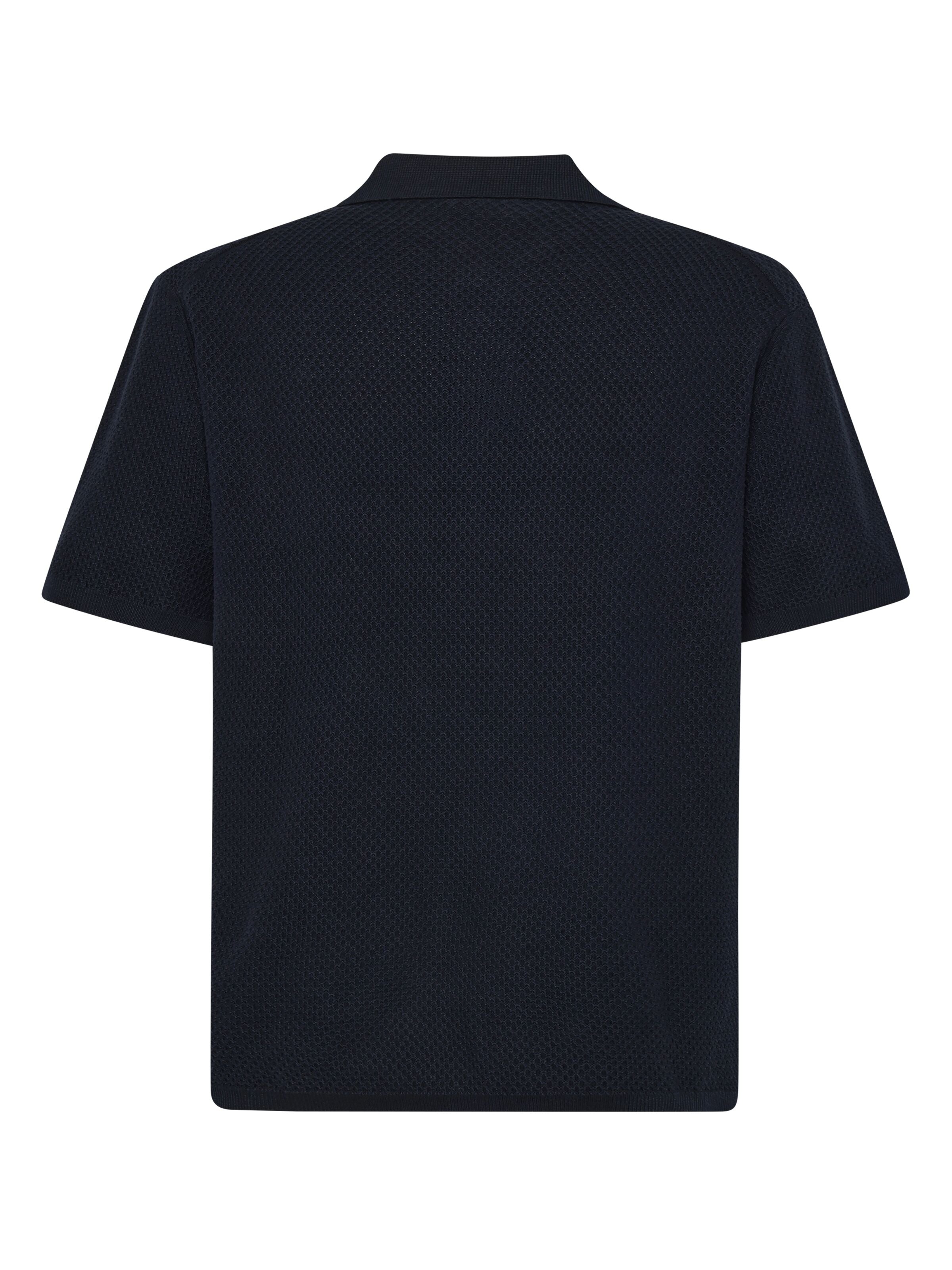 Lockeres gestricktes Poloshirt aus Bio-Baumwolle