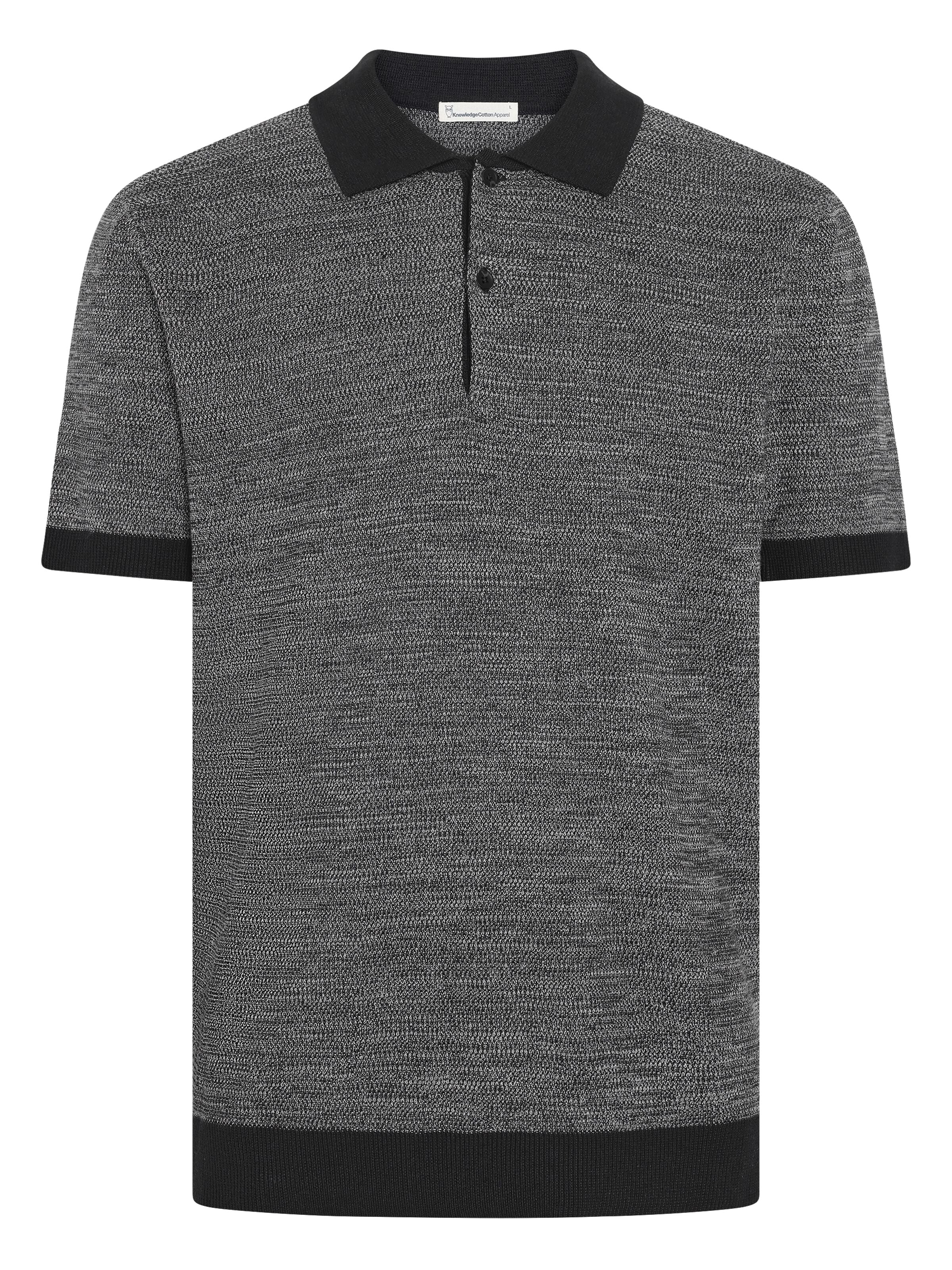 Gestricktes Kurzarm-Poloshirt aus Bio-Baumwolle