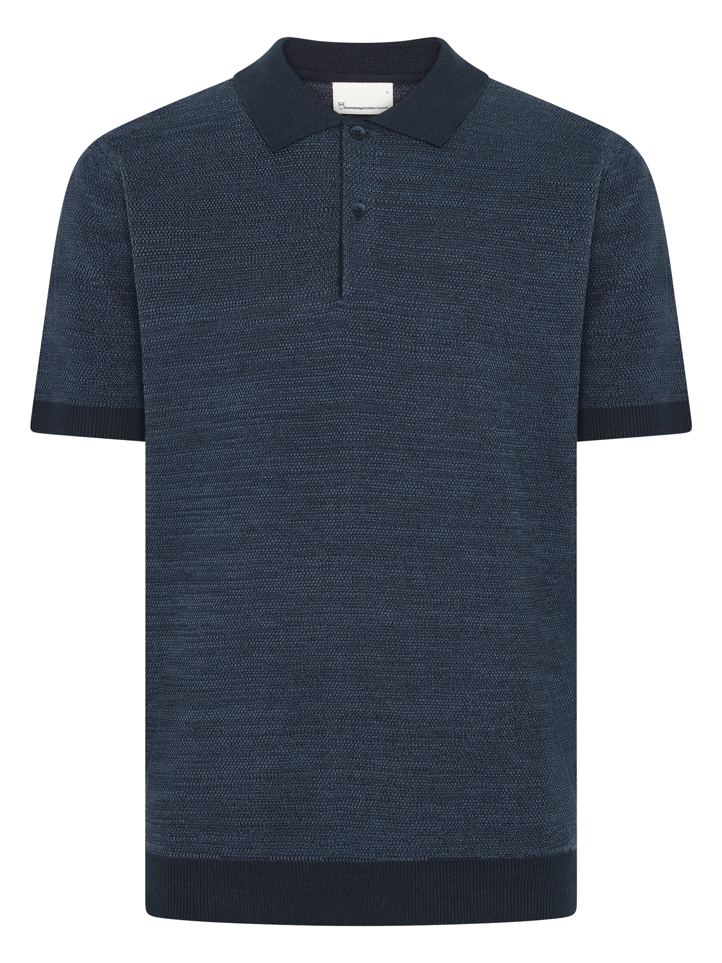 Gestricktes Kurzarm-Poloshirt aus Bio-Baumwolle