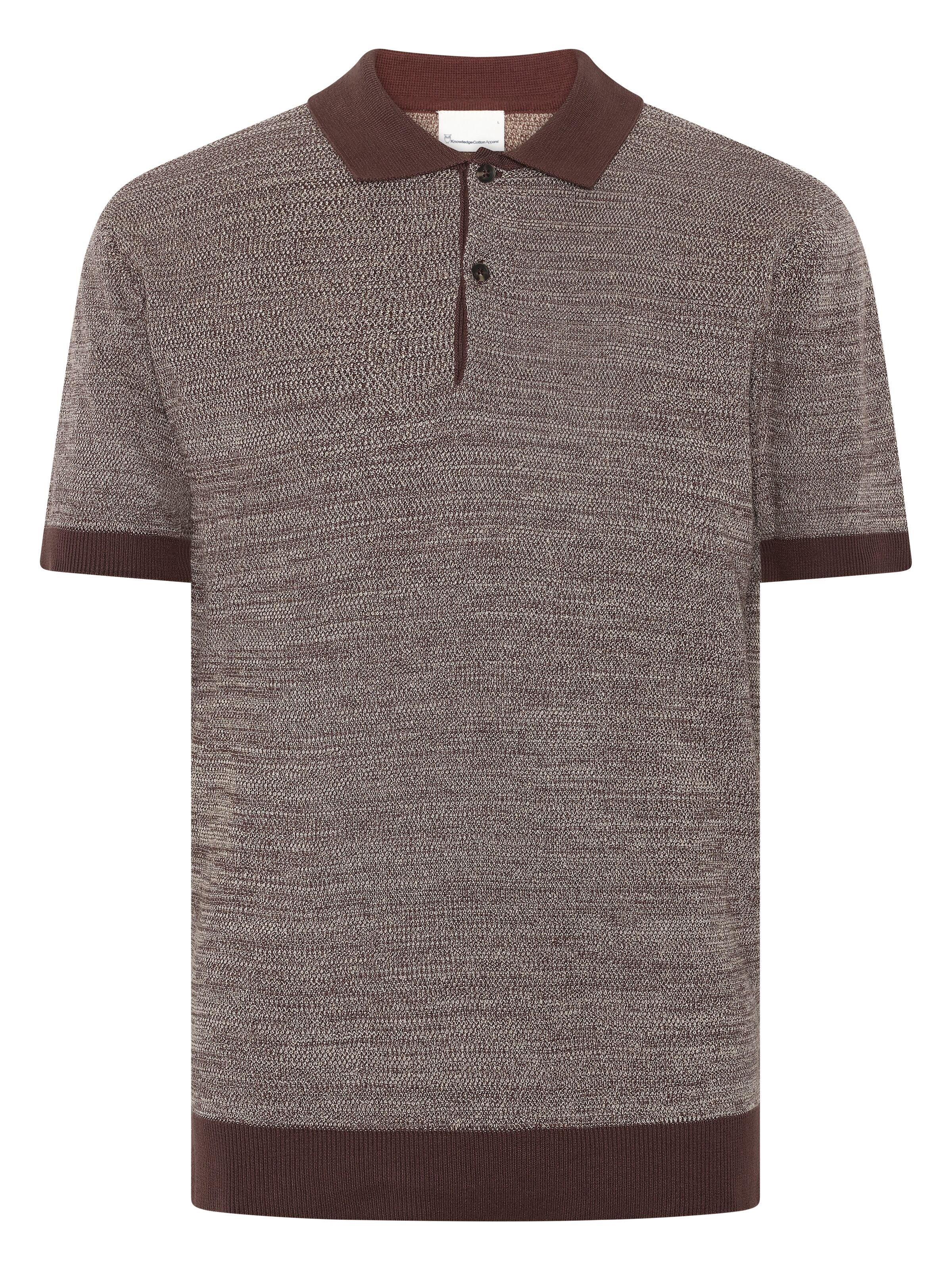 Gestricktes Kurzarm-Poloshirt aus Bio-Baumwolle