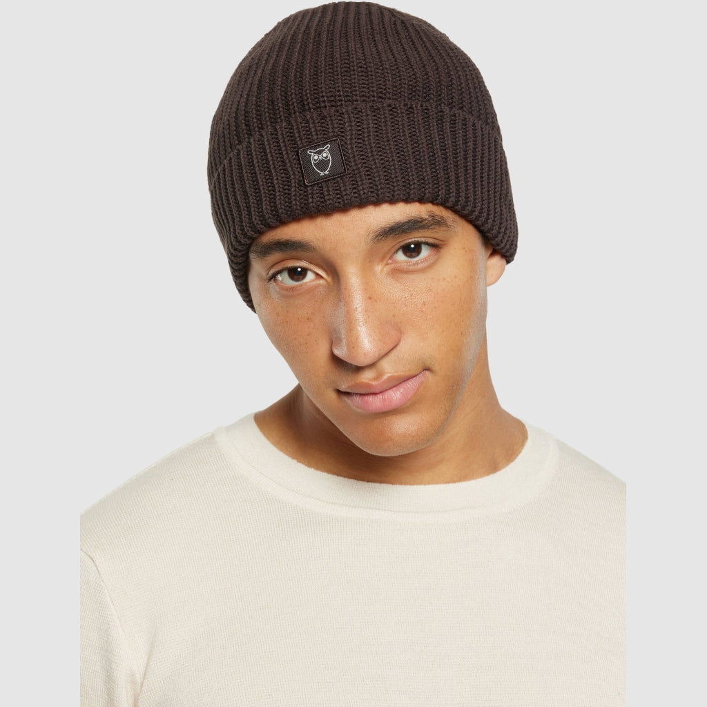 Strickmütze RIB HAT LEAF aus Bio-Baumwolle