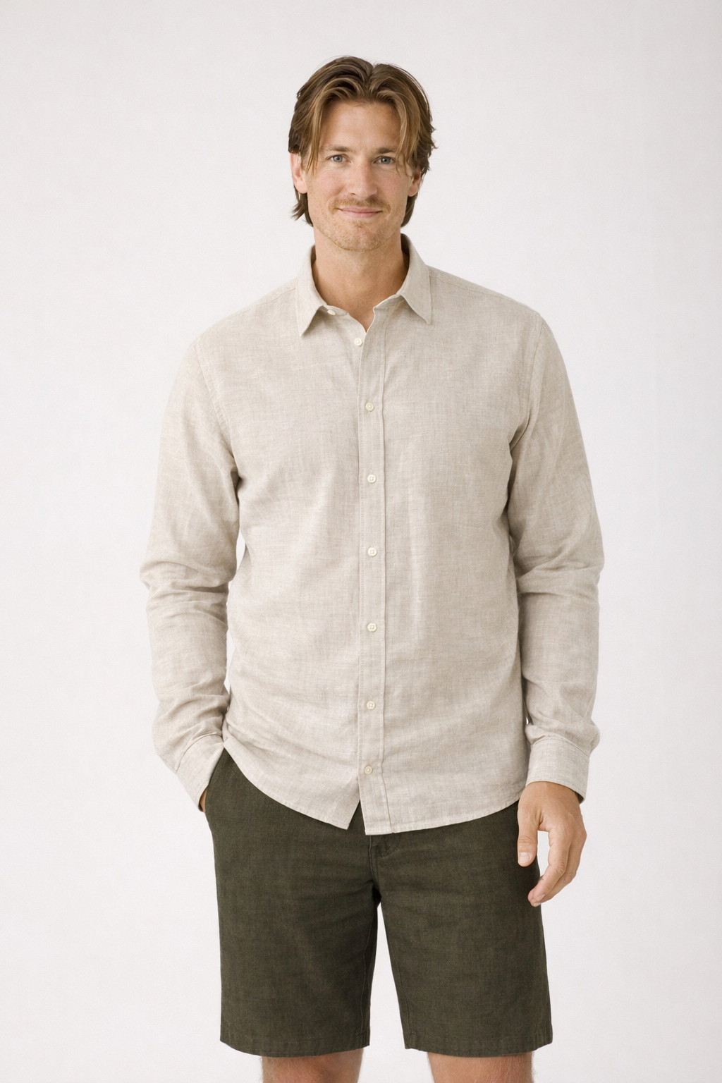 Regular Shorts CHUCK aus Bio-Leinen