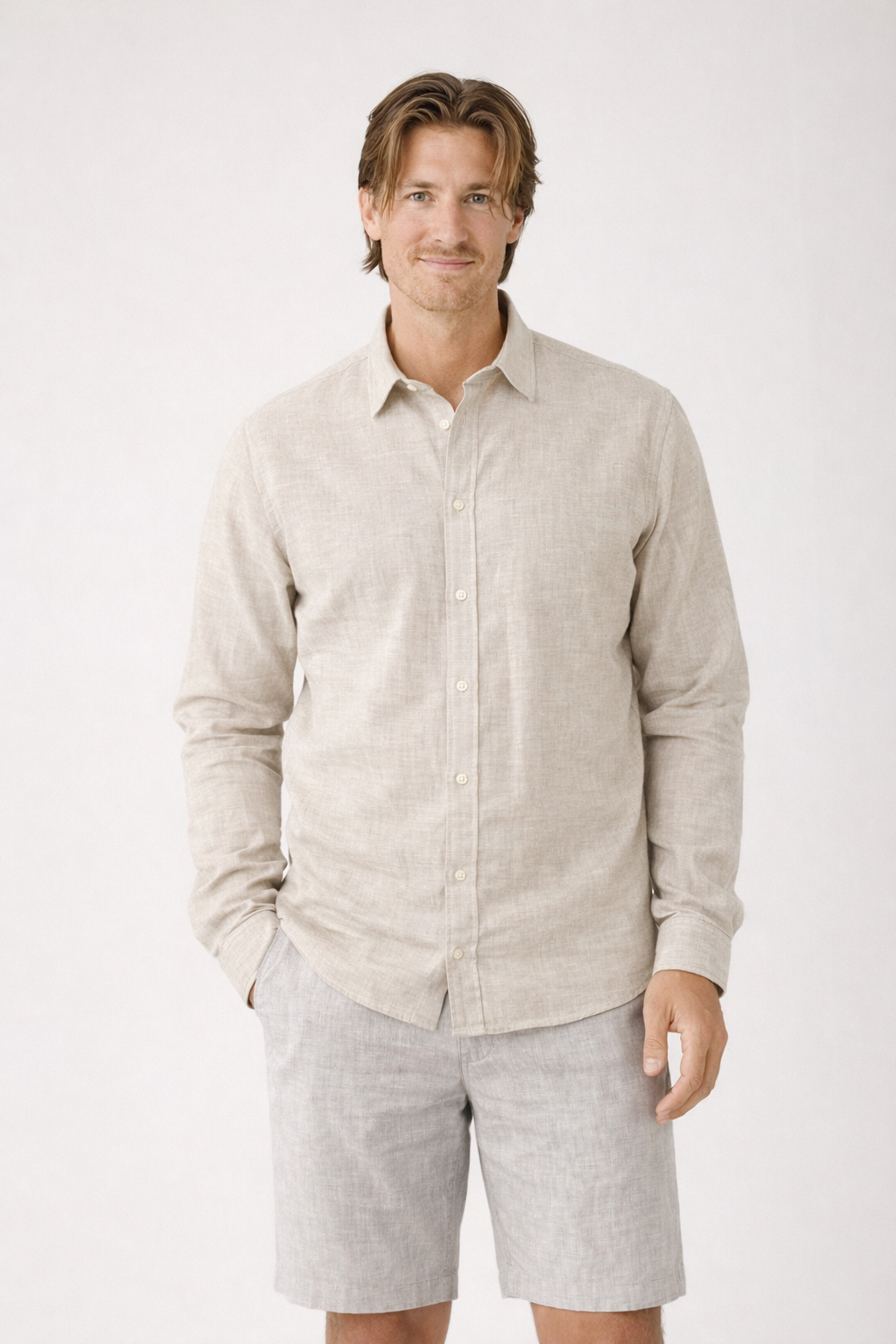 Regular Shorts CHUCK aus Bio-Leinen