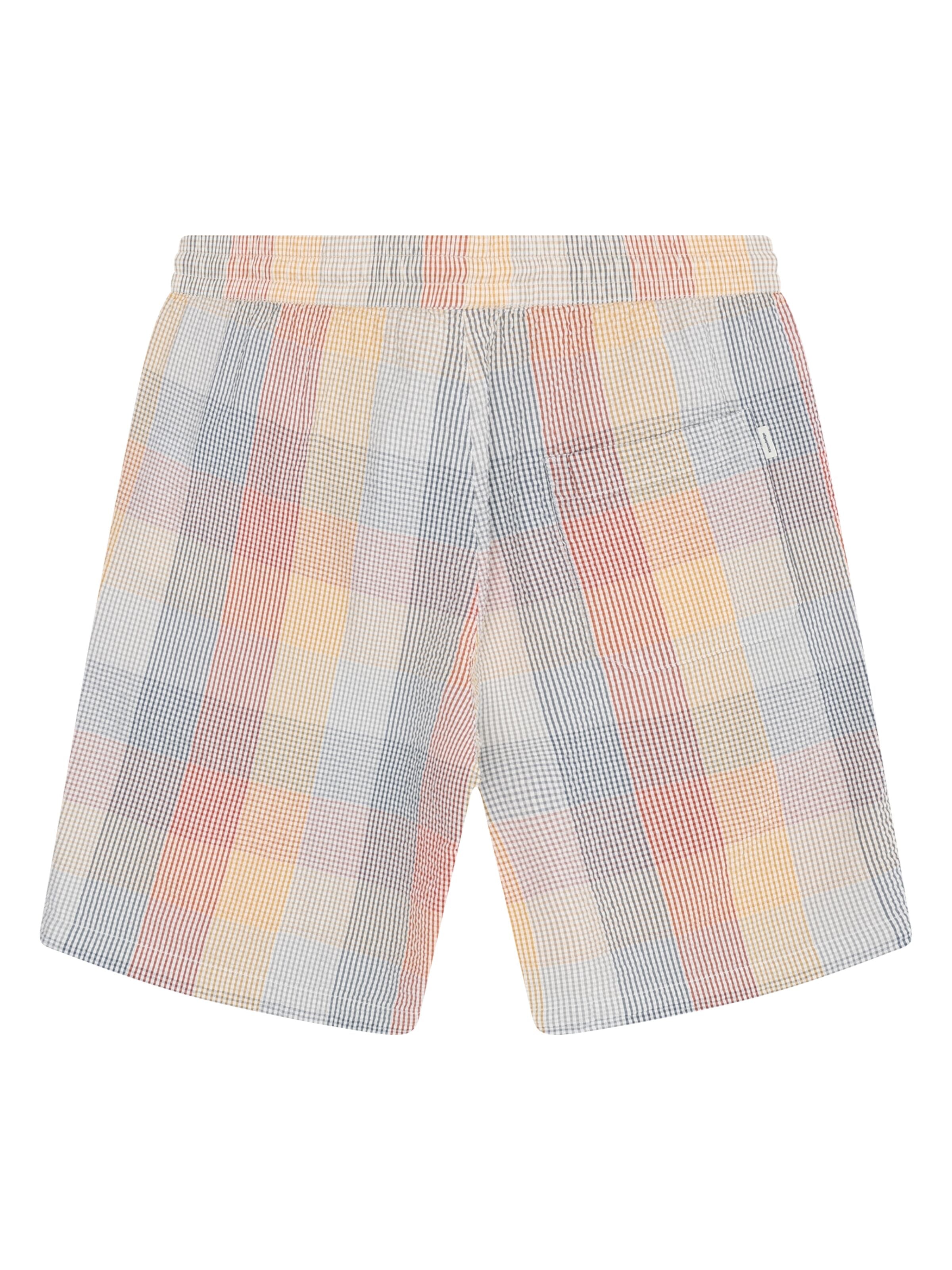 Lockere Seersucker-Shorts FIG aus Bio-Baumwolle