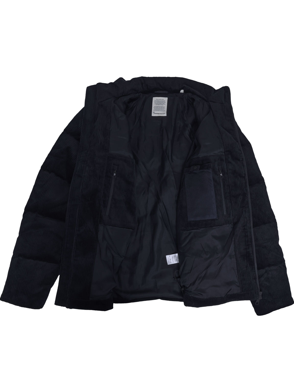 Wattierte Cord-Steppjacke mit hohem Kragen aus Bio-Baumwolle – Detailansicht