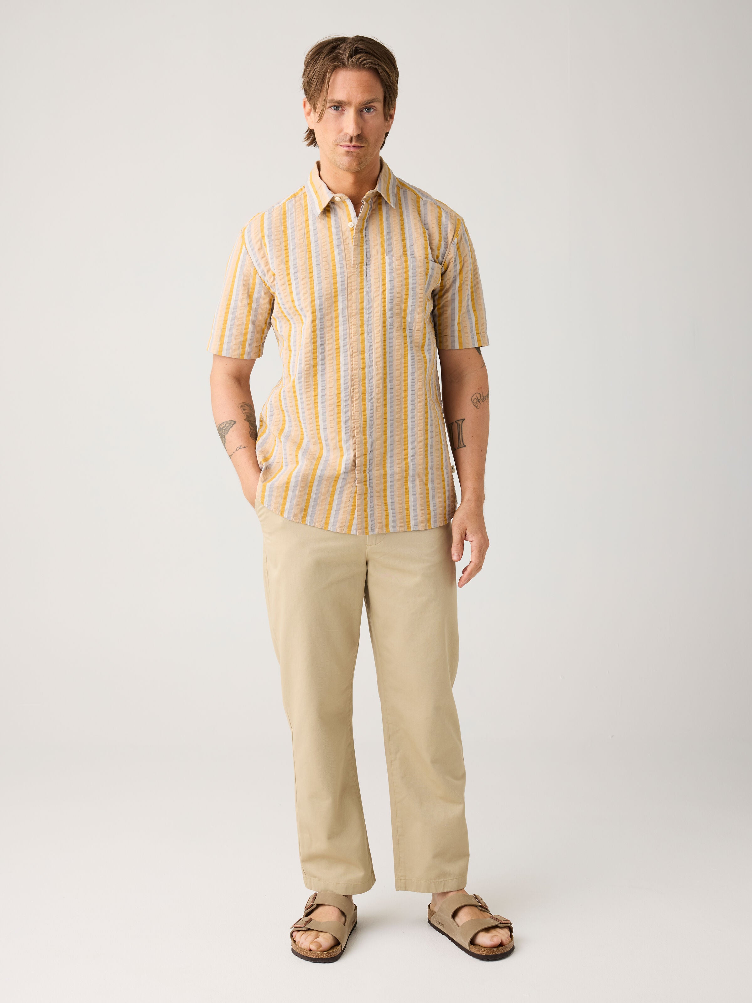 Flint weite Chino-Hose aus Bio-Baumwolle