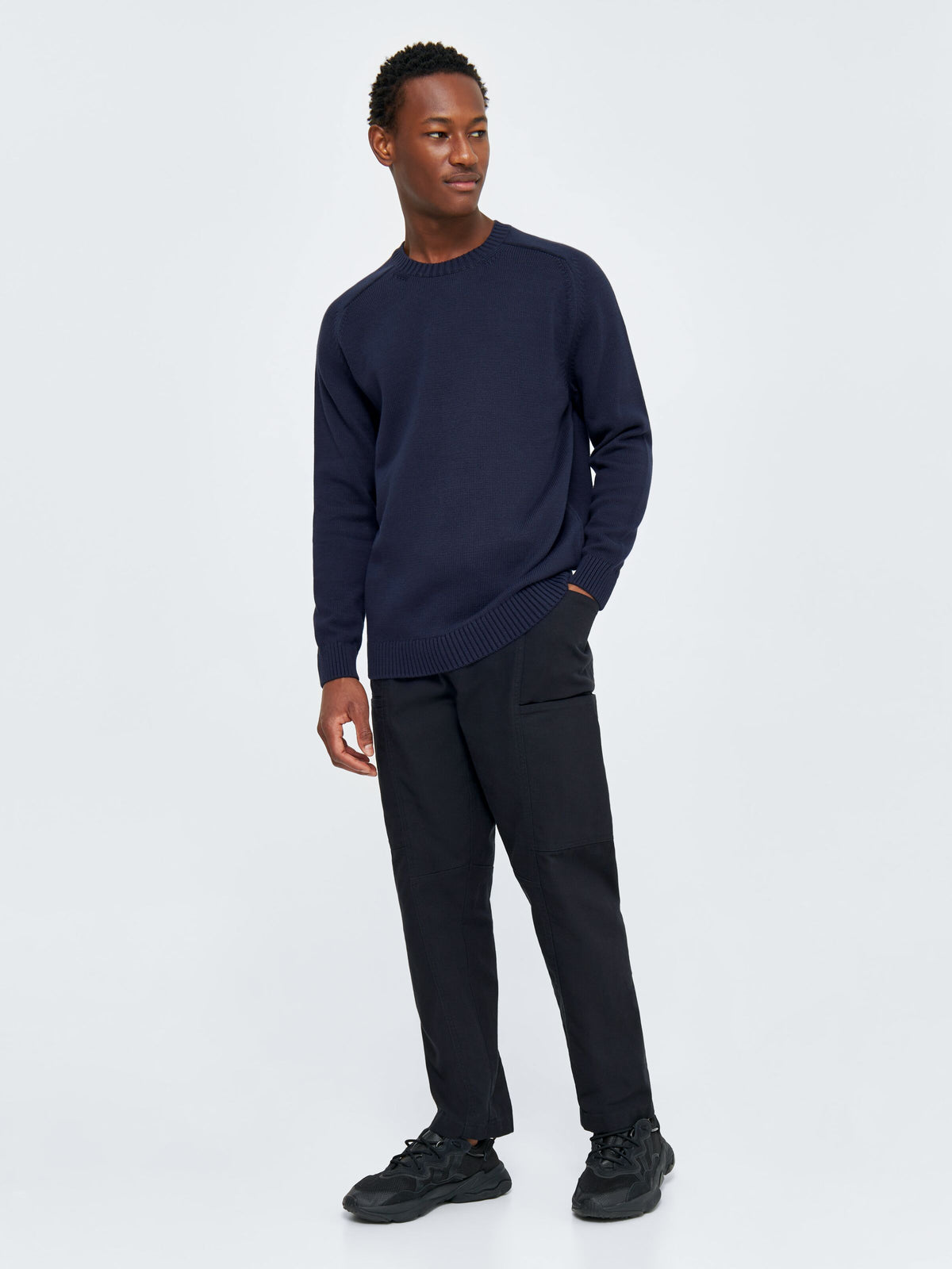 Strickpullover CREW NECK aus Bio-Baumwolle