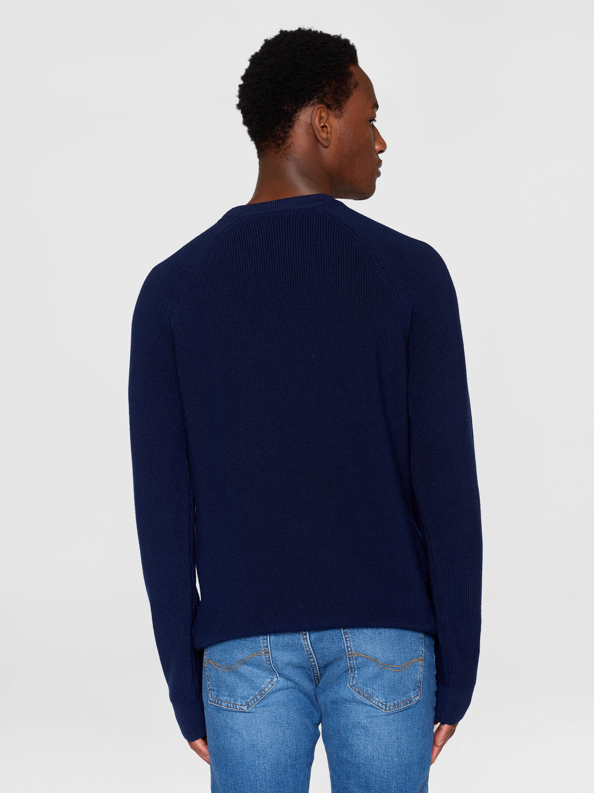 Rundhalsausschnitt-Pullover aus Bio-Merinowolle