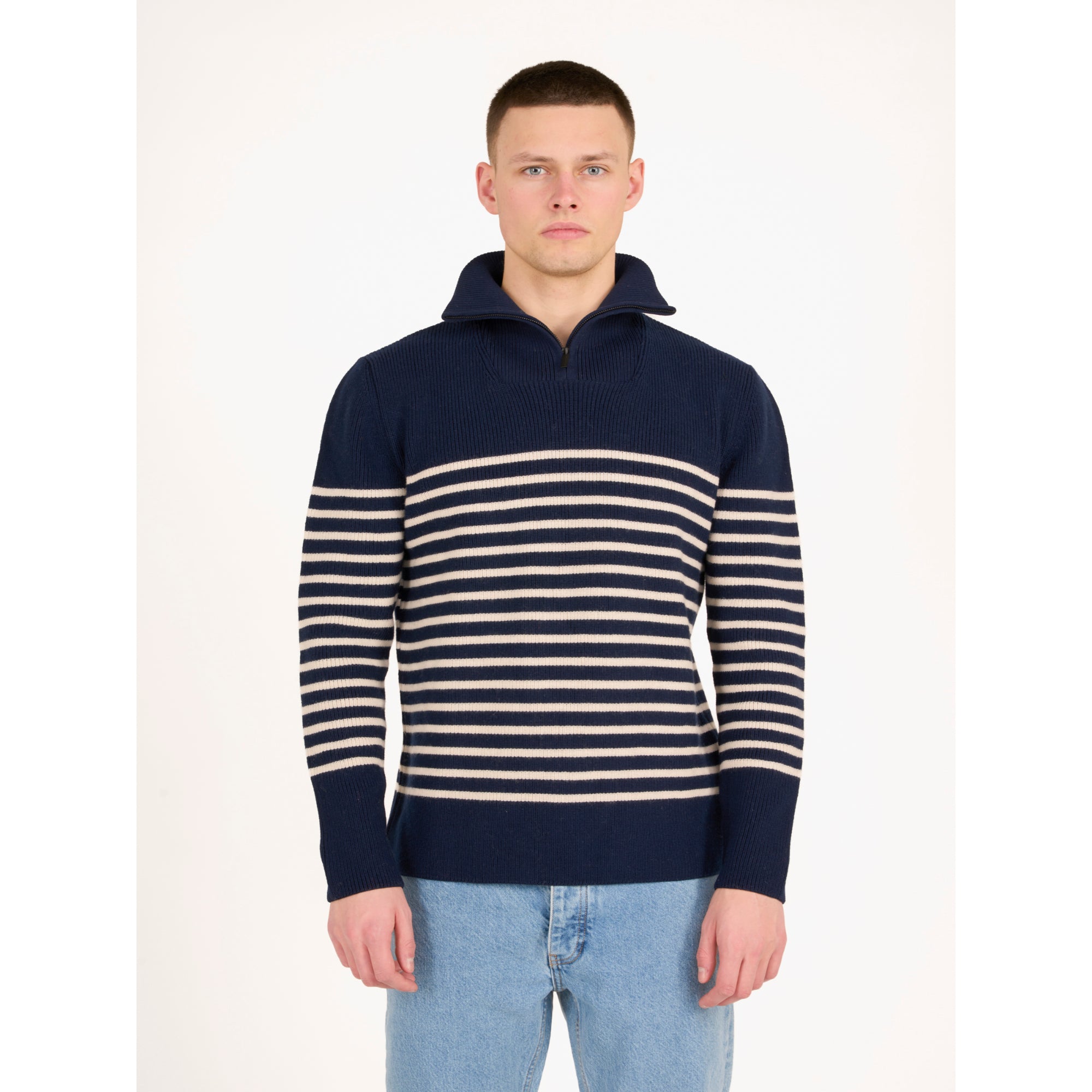 Stricktroyer HALF ZIP aus Merinowolle