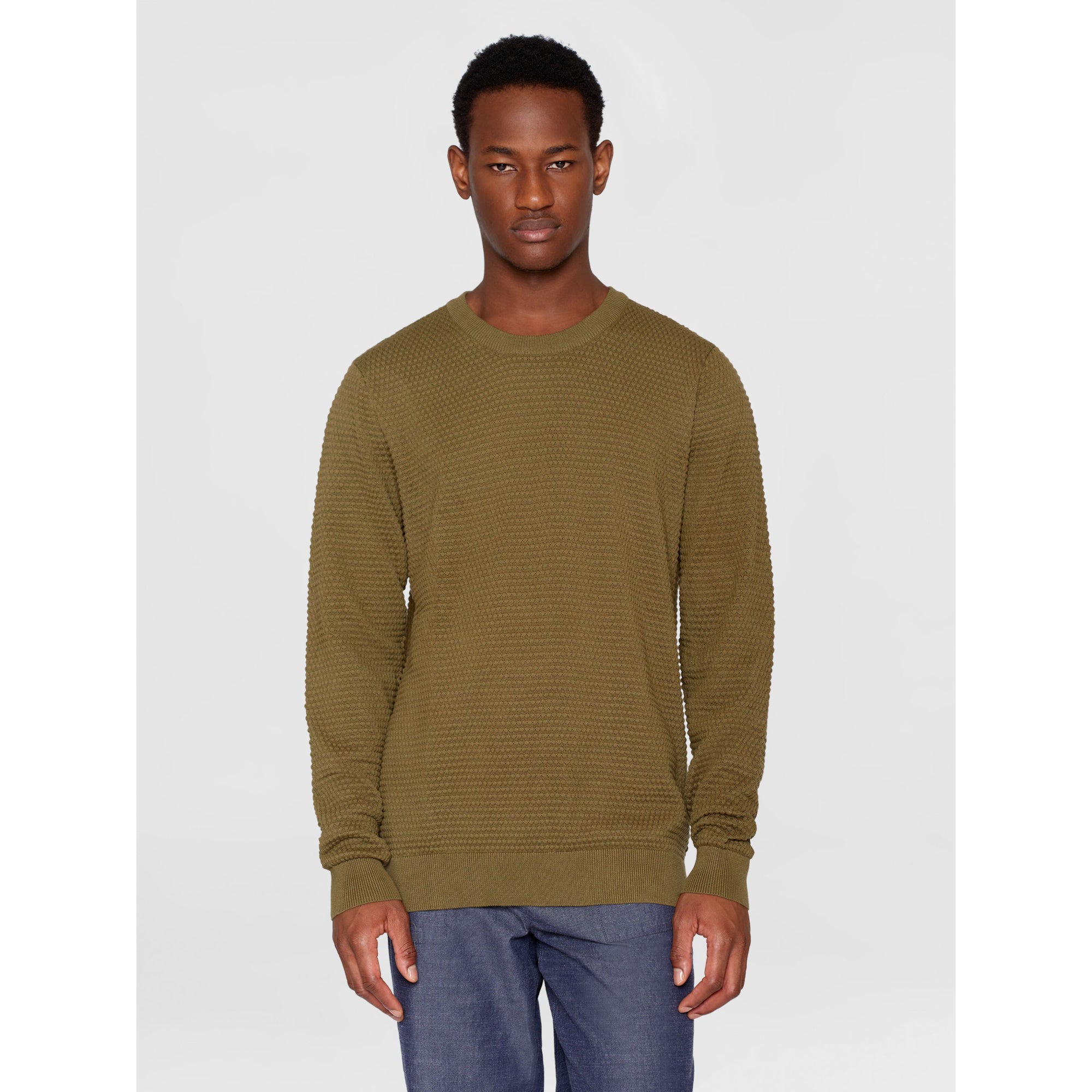 Crewneck Strickpullover VAGN aus Bio-Baumwolle - ROC/GOTS/Vegan