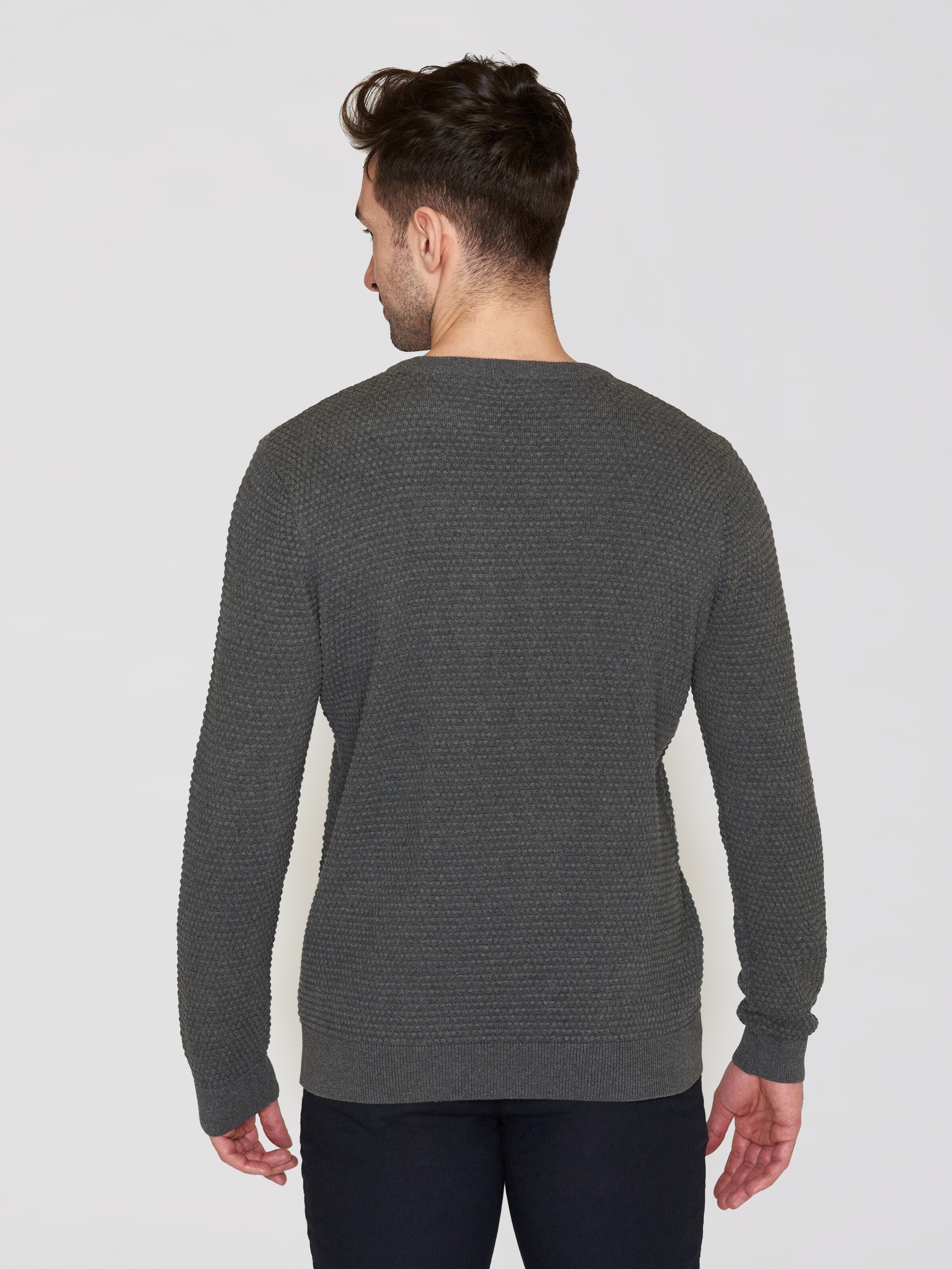 Crewneck Strickpullover VAGN aus Bio-Baumwolle - ROC/GOTS/Vegan