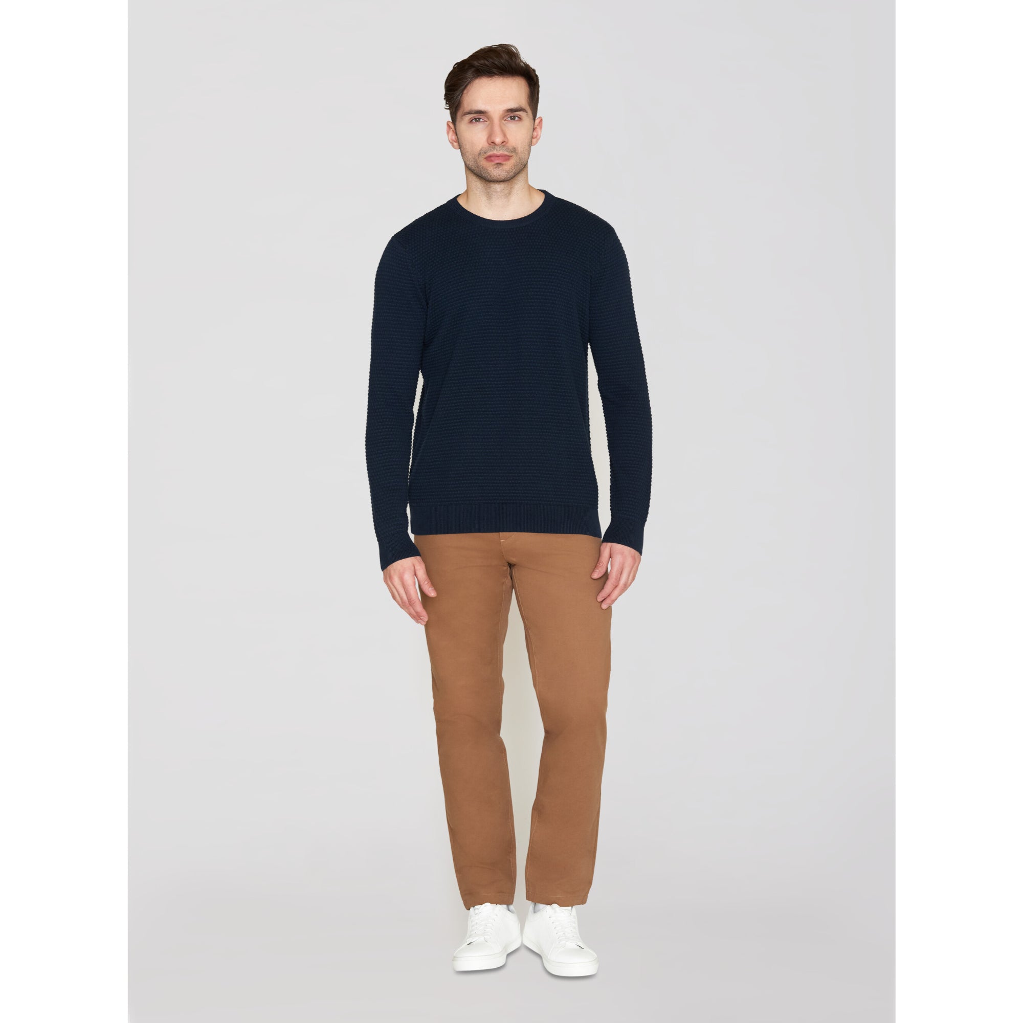 Crewneck Strickpullover VAGN aus Bio-Baumwolle - ROC/GOTS/Vegan