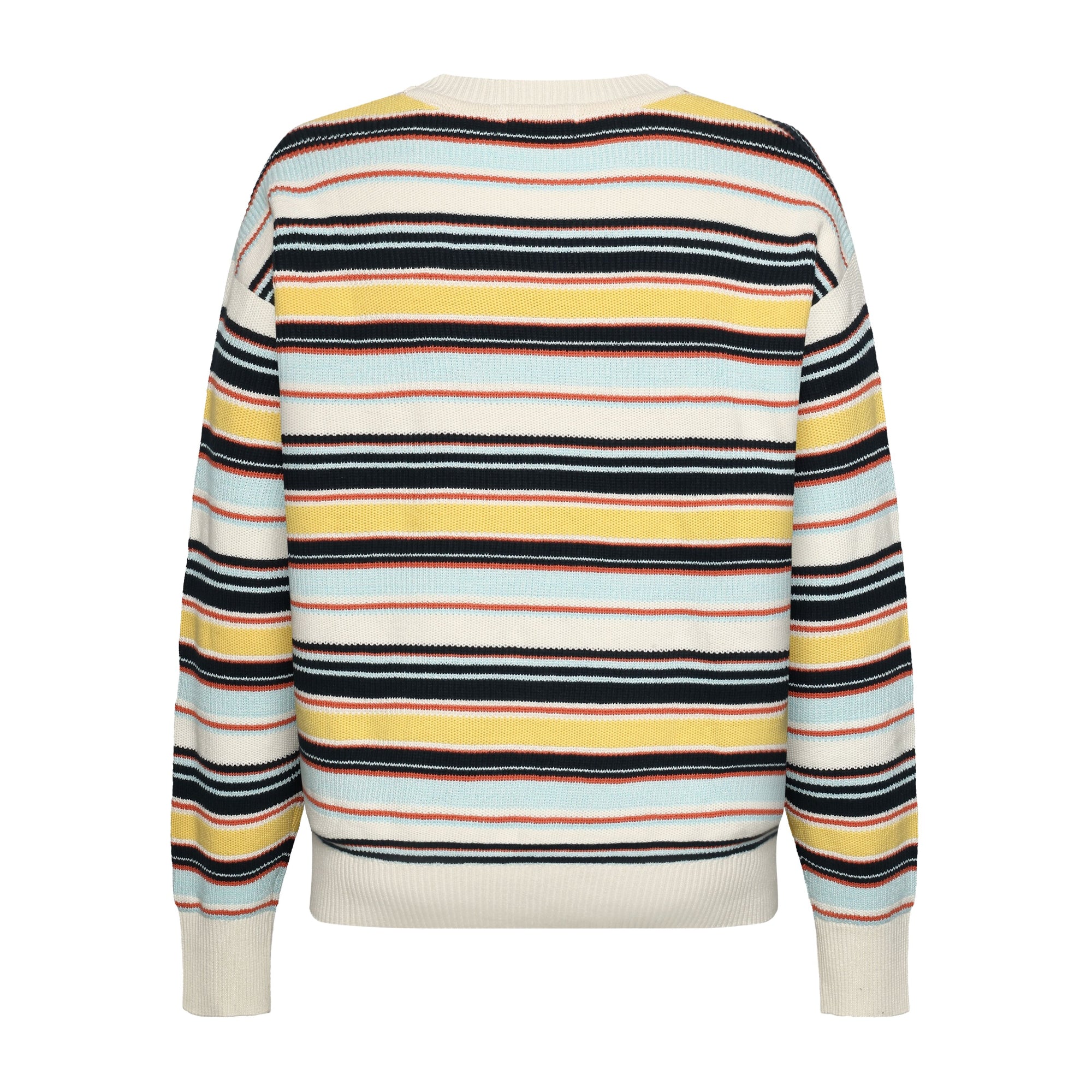 Mehrfarbiger Streifenstruktur Pullover aus Bio-Baumwolle - GOTS/Vegan