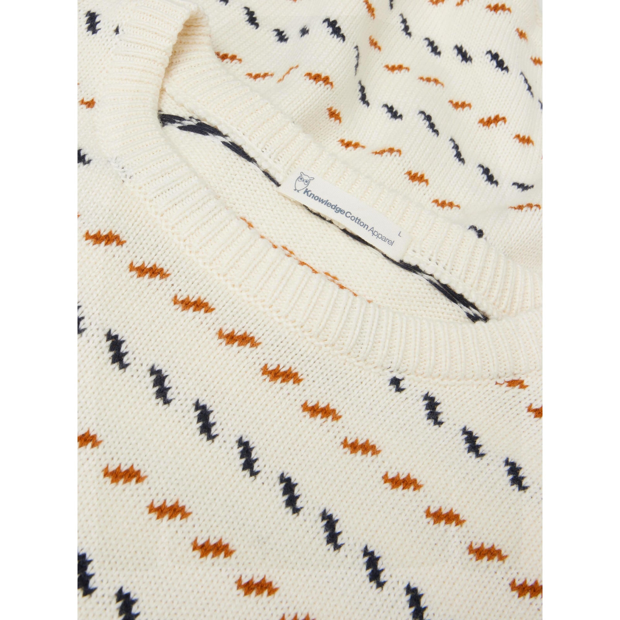 Jacquard Pullover aus Bio-Baumwolle RWS/Vegan