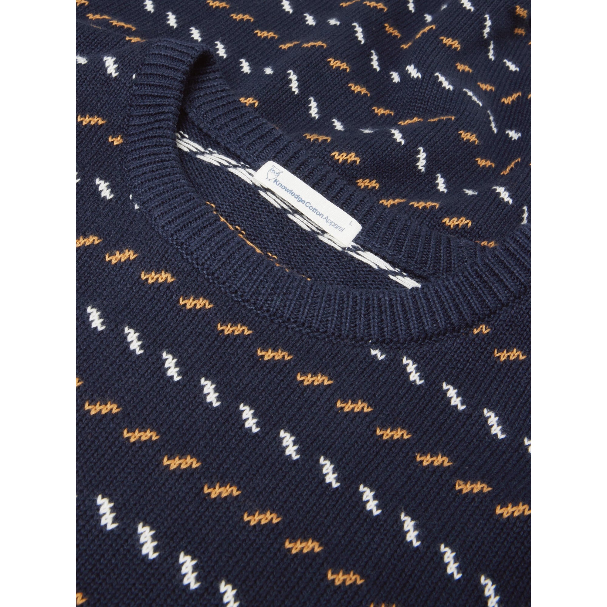 Jacquard Pullover aus Bio-Baumwolle RWS/Vegan
