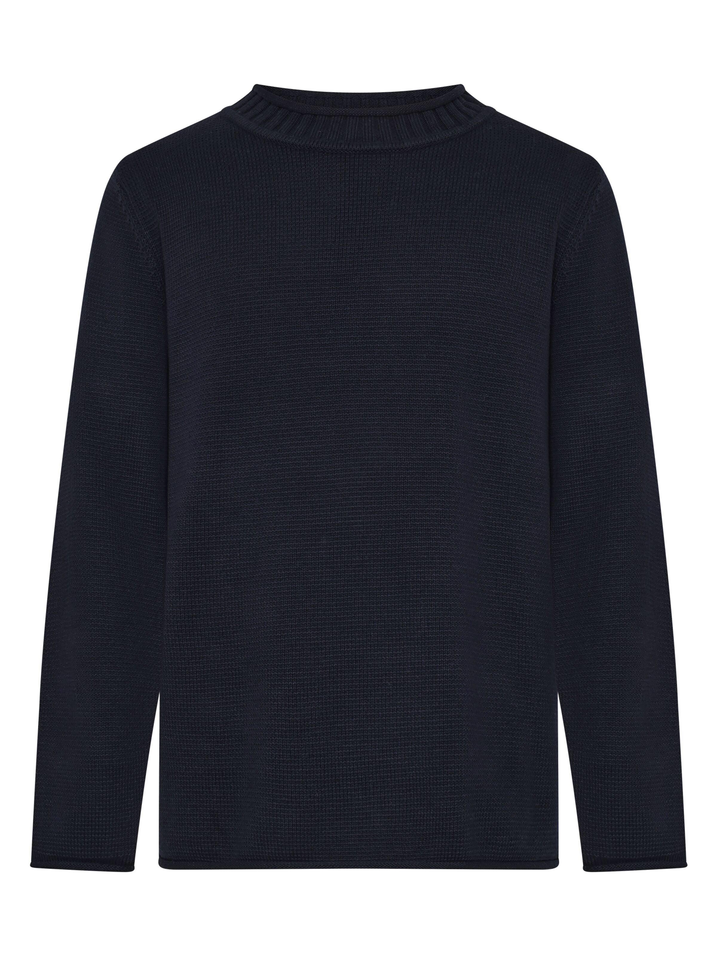 Leichter Pullover mit Rundhalsausschnitt aus Bio-Baumwolle