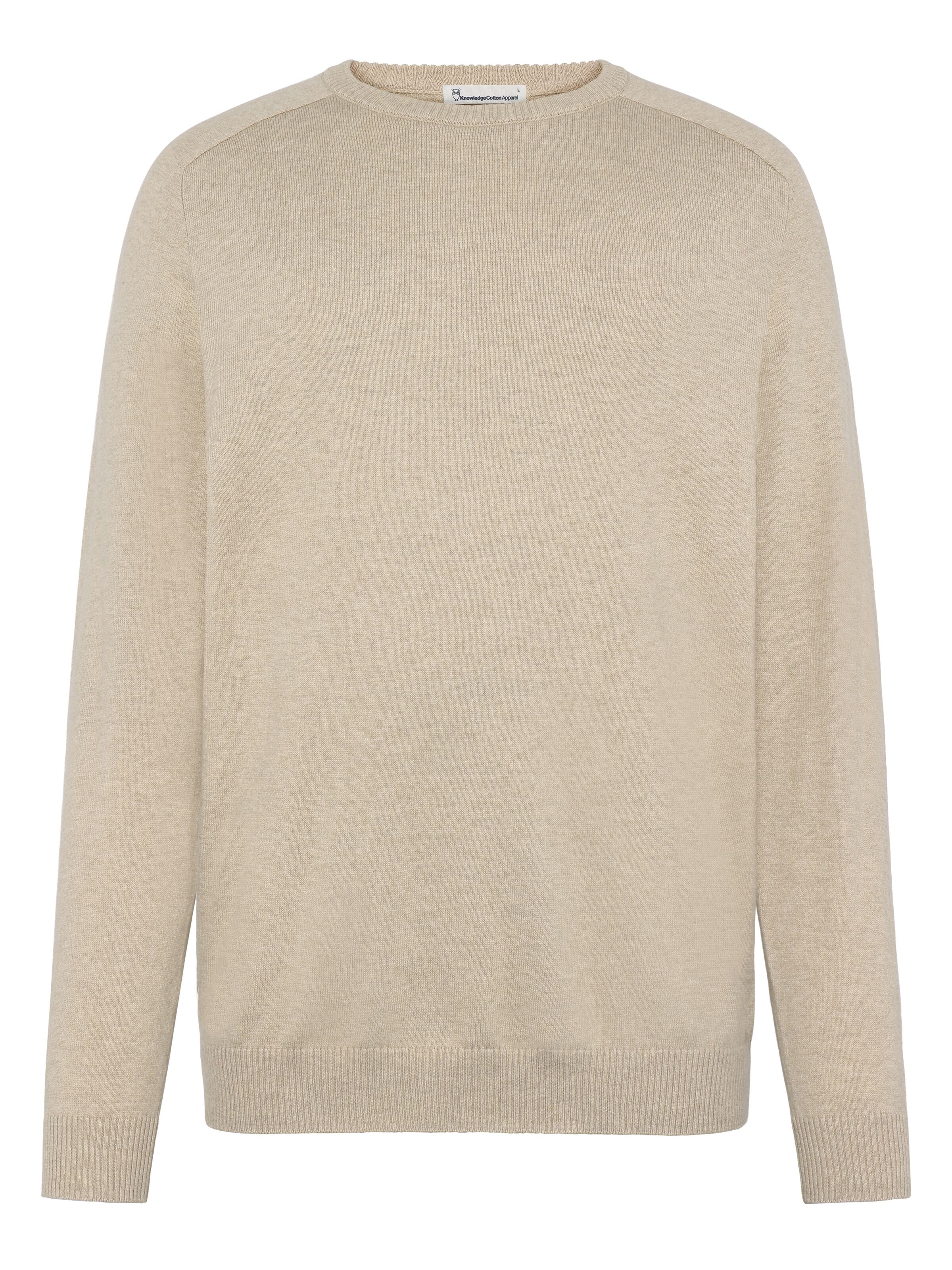 Leichter Pullover mit Rundhalsausschnitt aus Bio-Baumwolle und Kaschmir