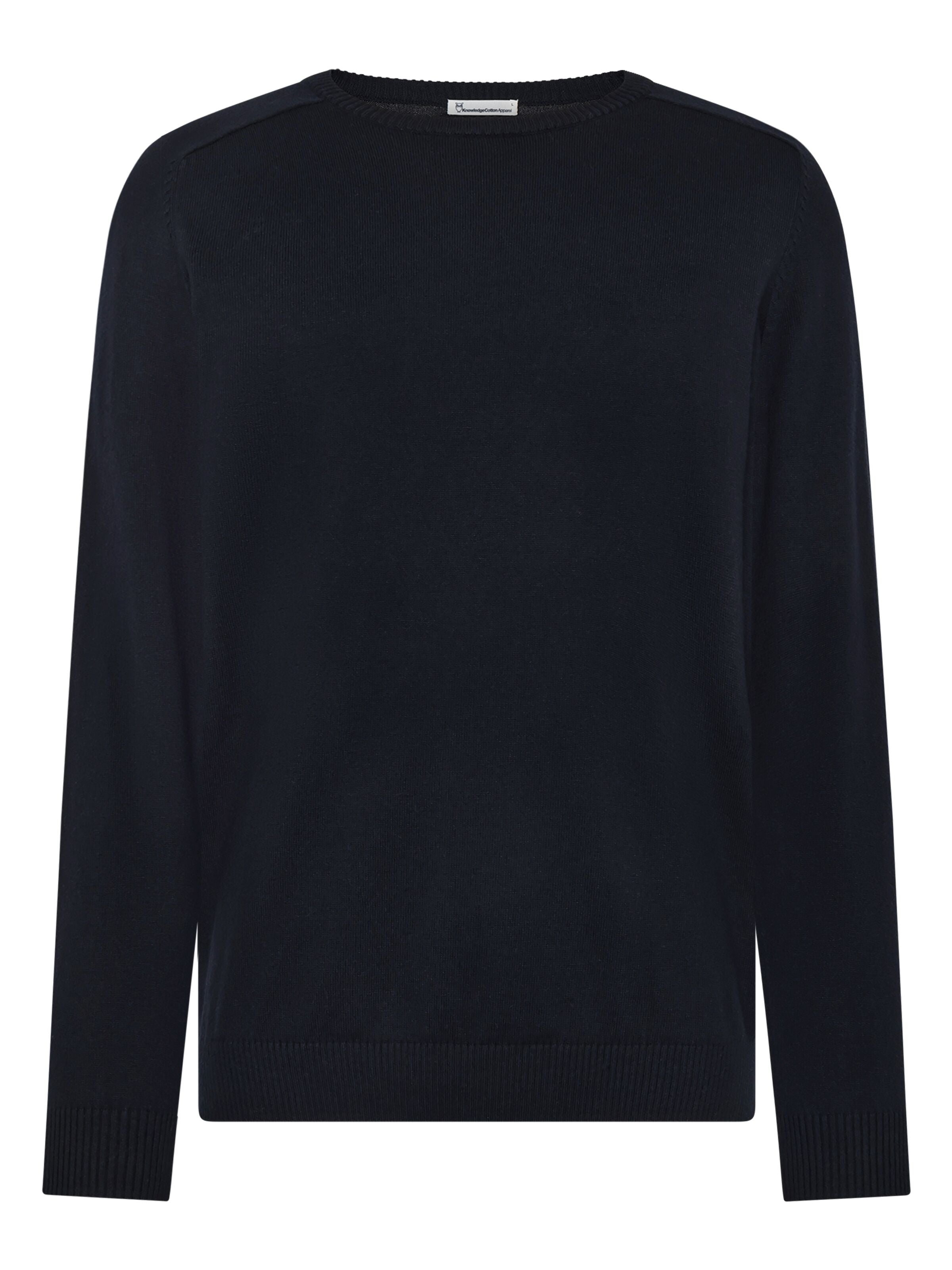 Leichter Pullover mit Rundhalsausschnitt aus Bio-Baumwolle und Kaschmir
