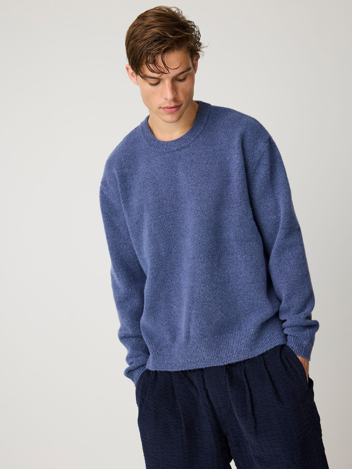 Strickpullover aus Soufflé-Garn aus recyeltem Polyester