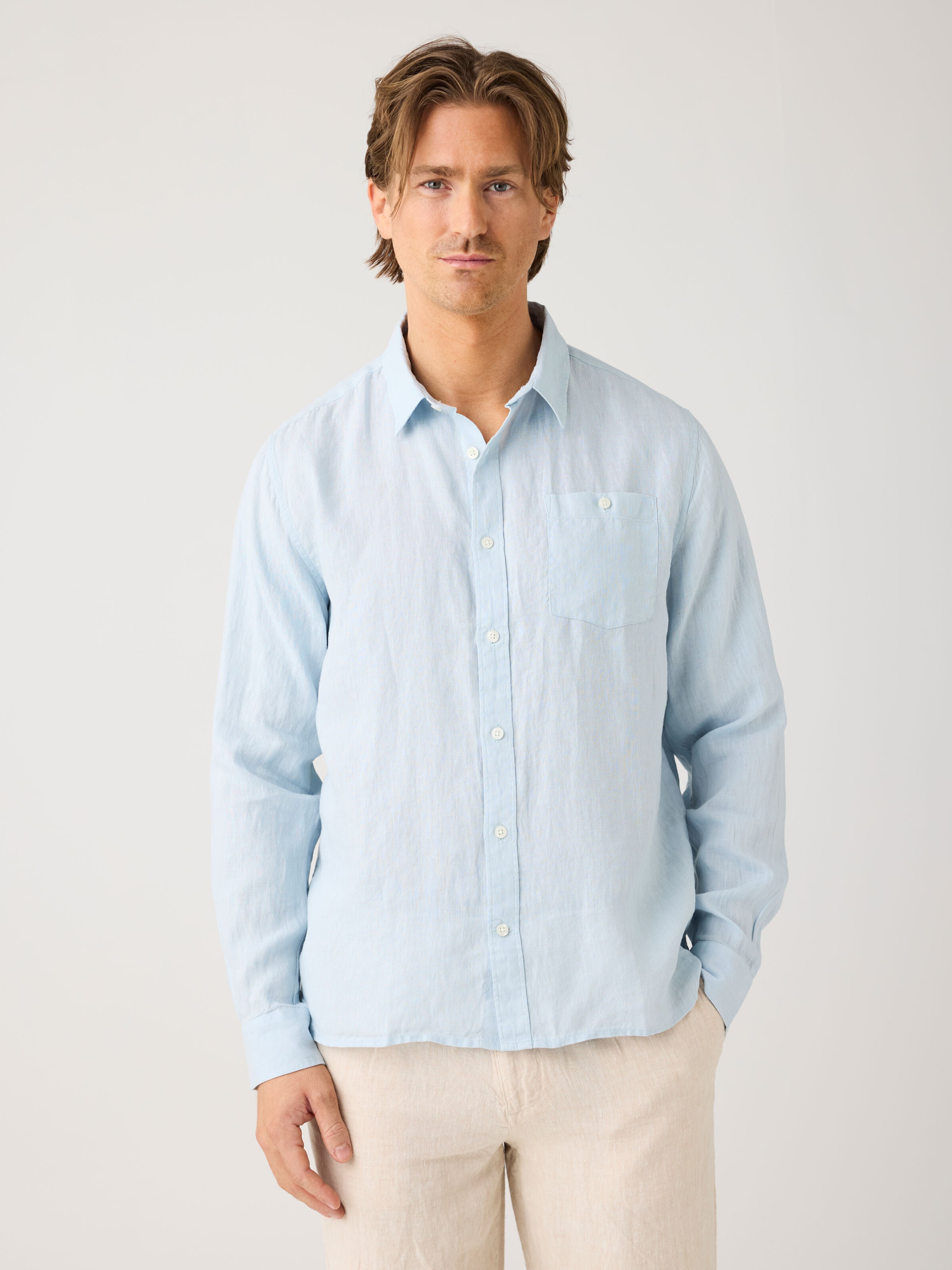 Regular Hemd aus Bio-Leinen - GOTS/Vegan