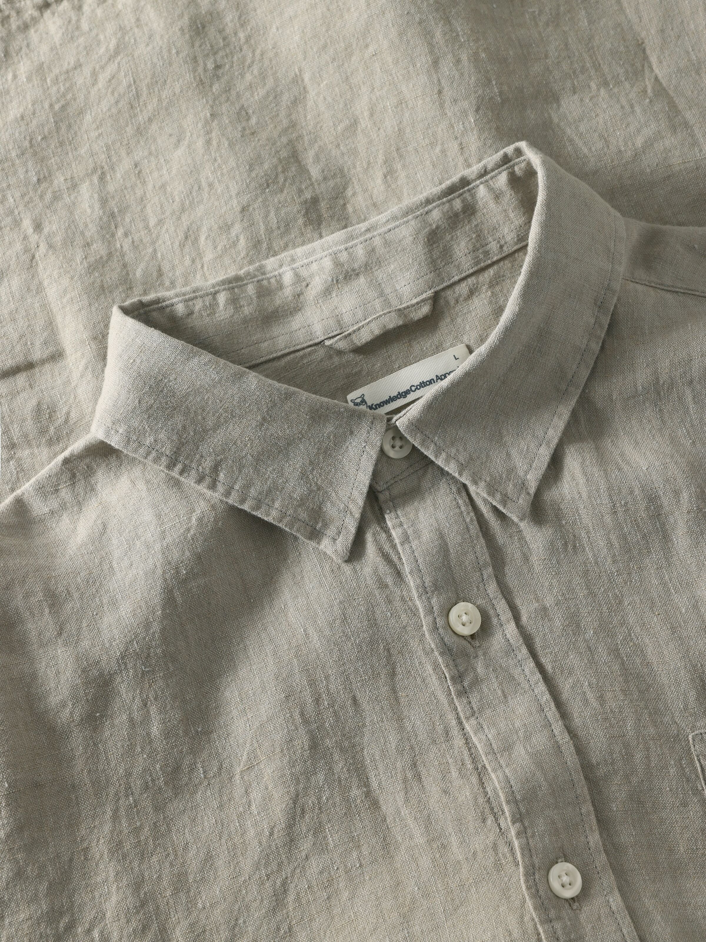 Regular Hemd aus Bio-Leinen - GOTS/Vegan