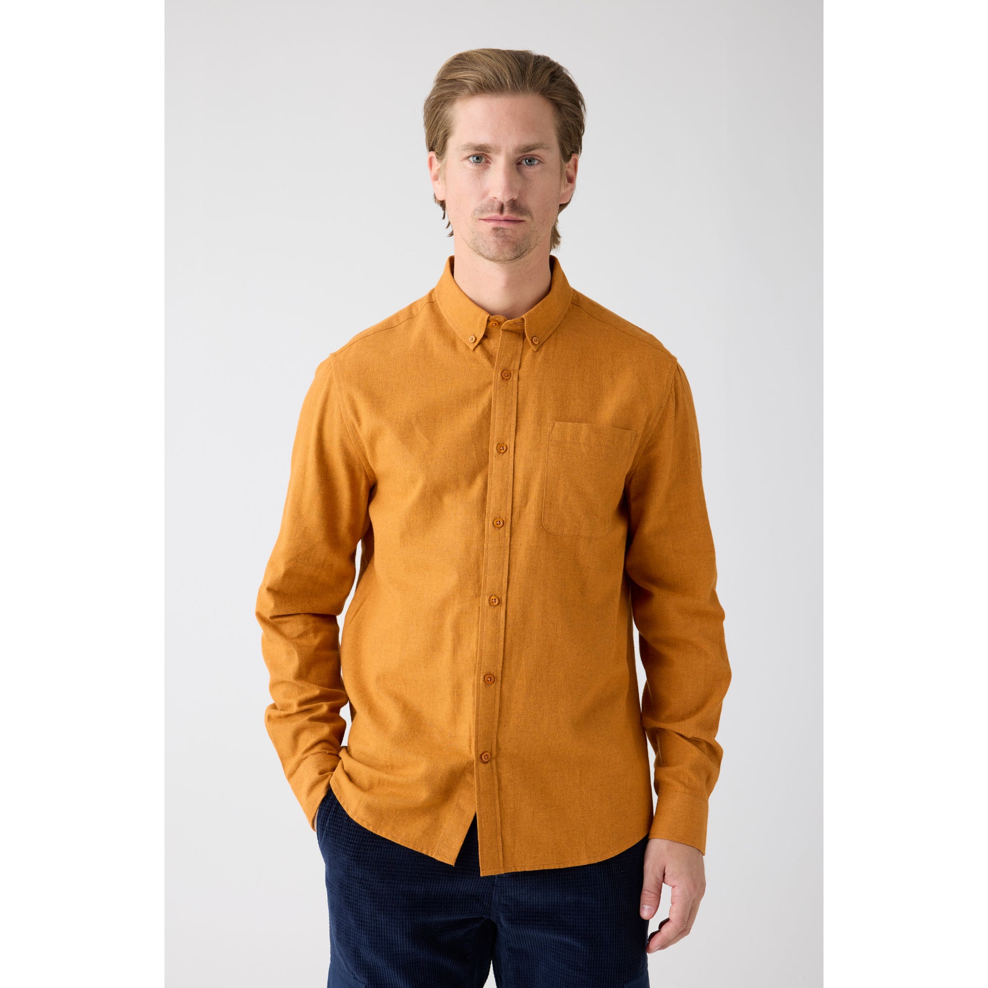 Flanell-Hemd MELANGE aus Bio-Baumwolle