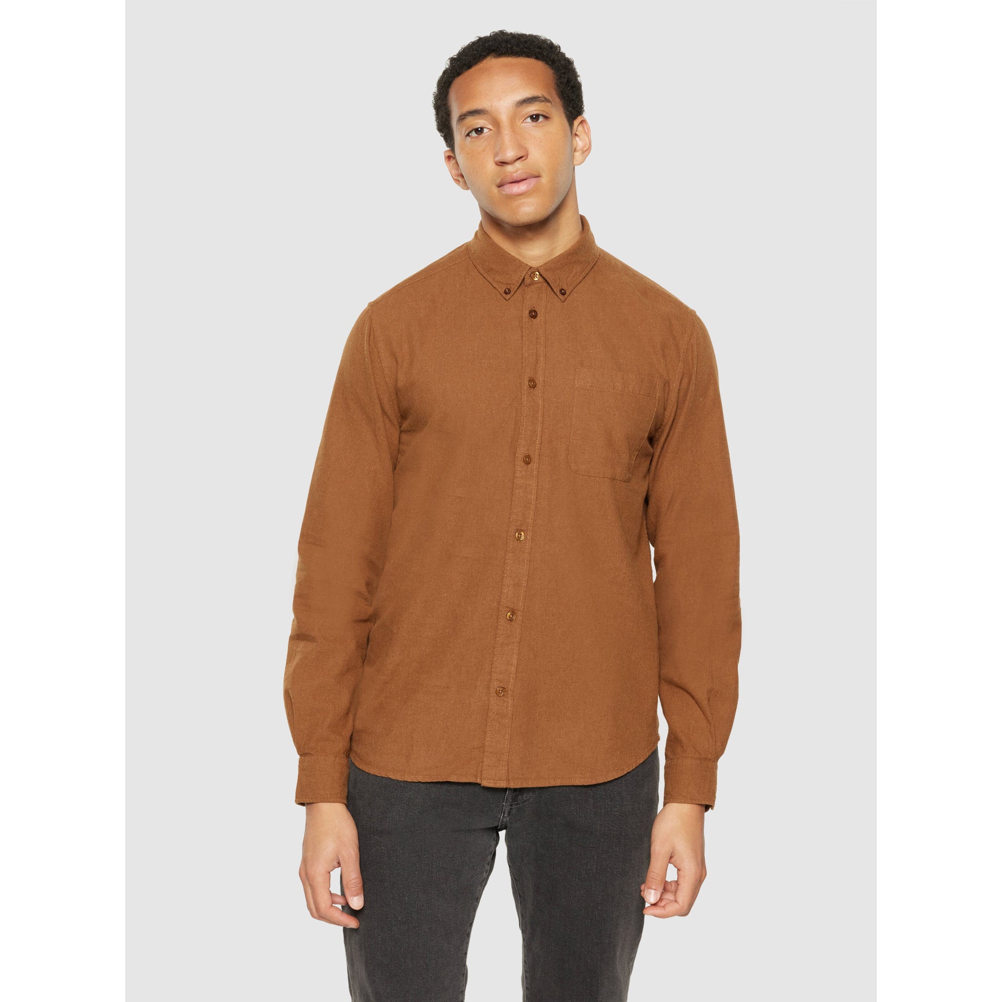Flanell-Hemd MELANGE aus Bio-Baumwolle
