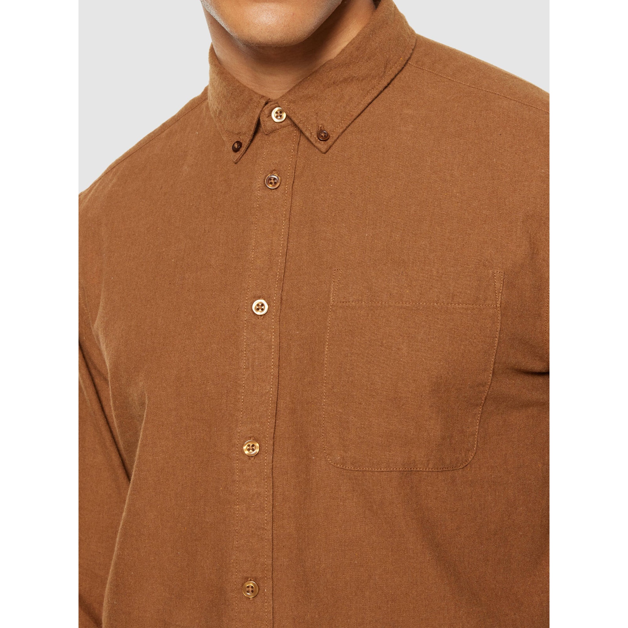 Flanell-Hemd MELANGE aus Bio-Baumwolle