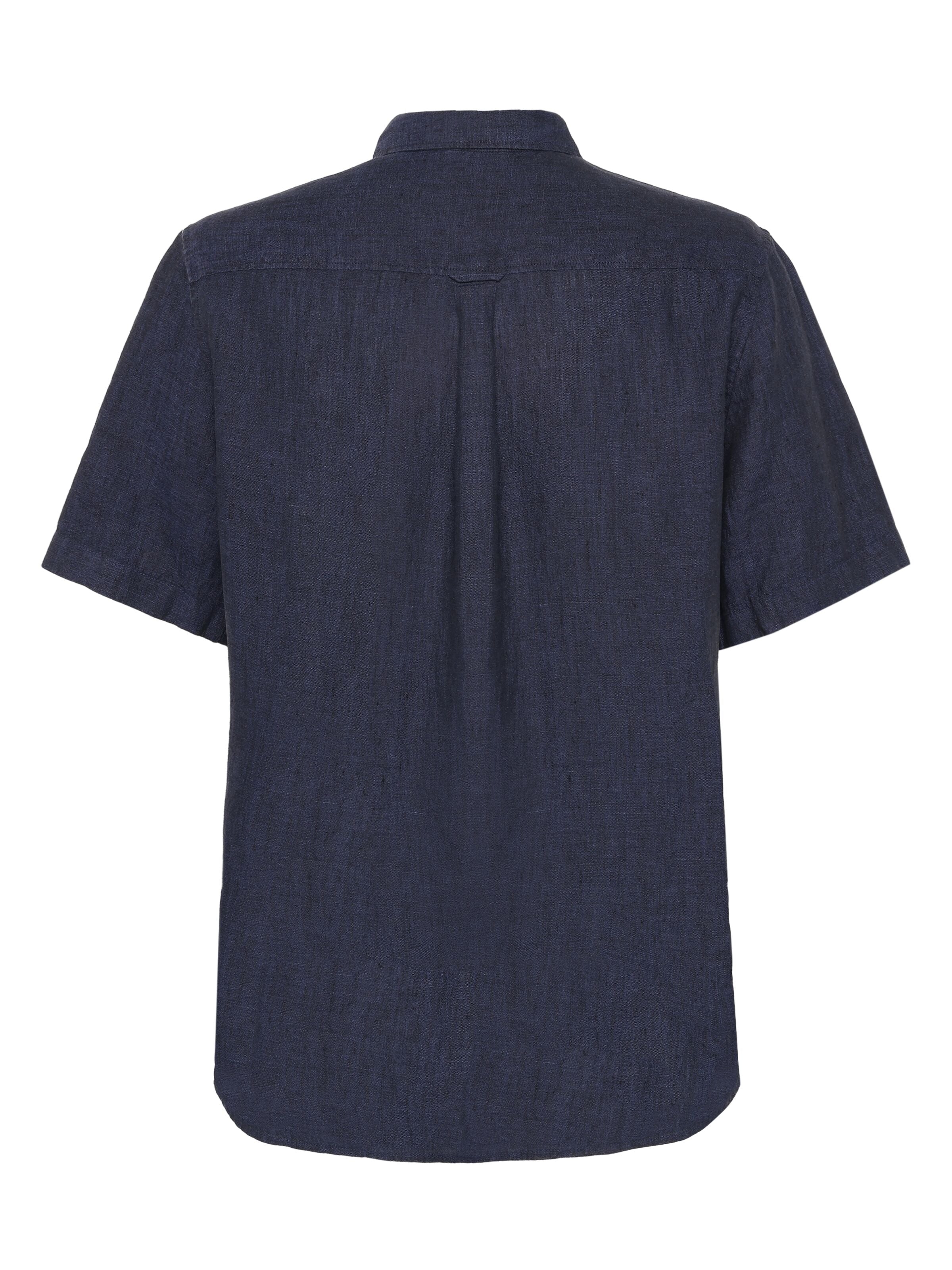 Regular Leinen-Shirt mit kurzen Ärmeln Hemd - GOTS/Vegan