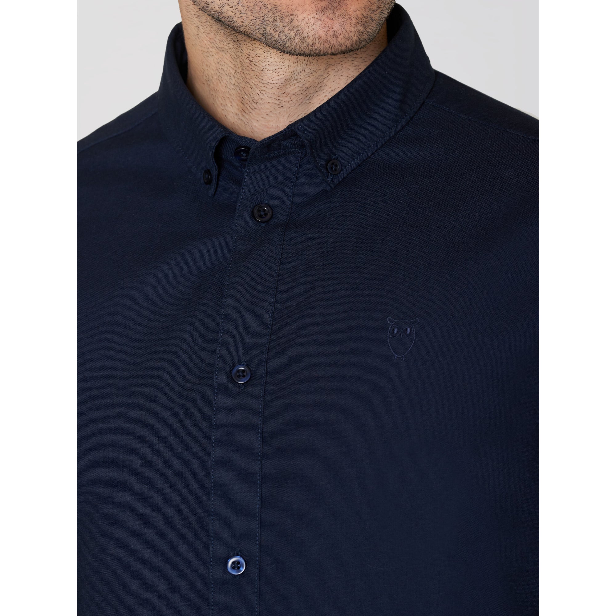 Regular Hemd HARALD Small Owl Oxford aus Bio-Baumwolle - ROC/GOTS/Vegan