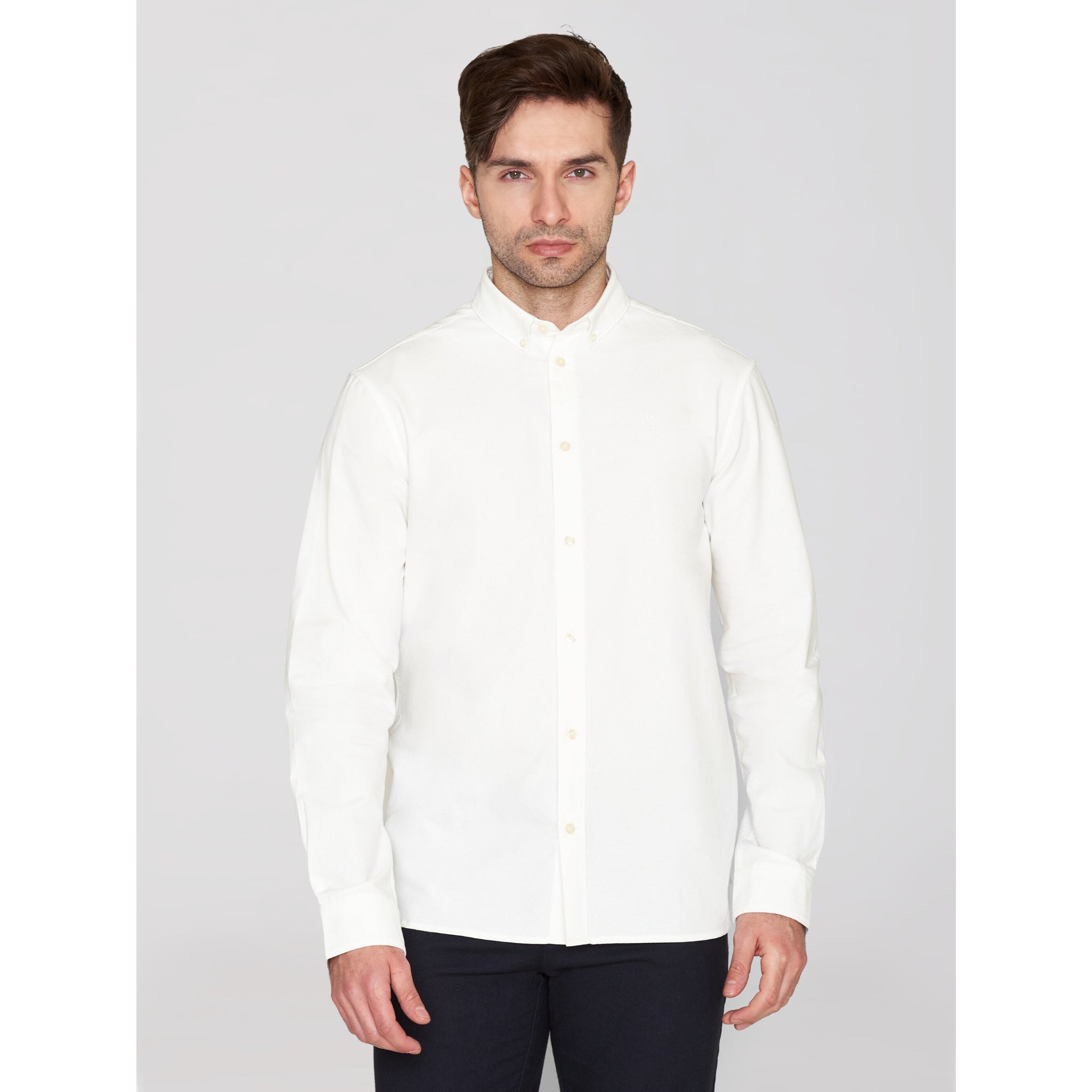 Regular Hemd HARALD Small Owl Oxford aus Bio-Baumwolle - ROC/GOTS/Vegan