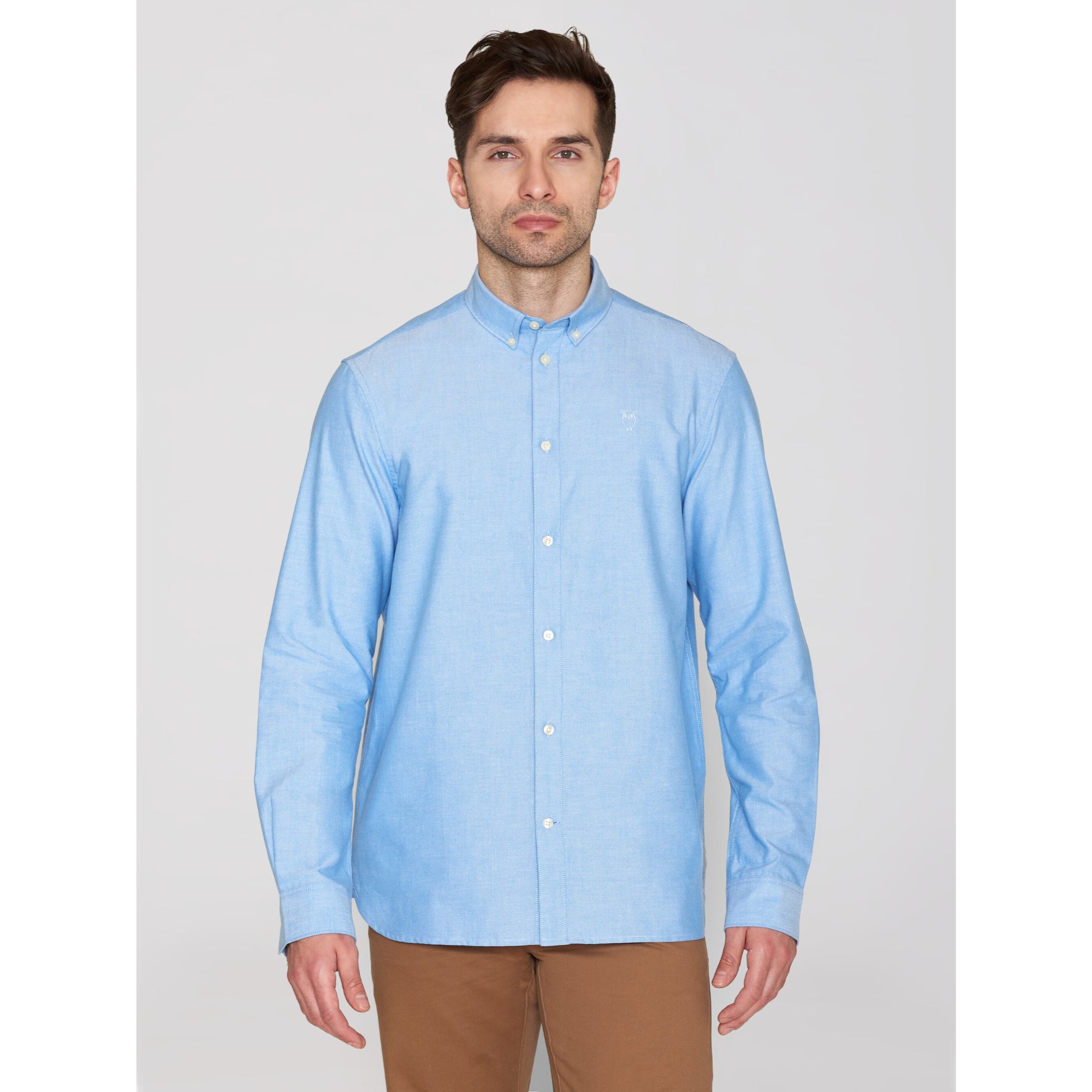 Regular Hemd HARALD Small Owl Oxford aus Bio-Baumwolle - ROC/GOTS/Vegan