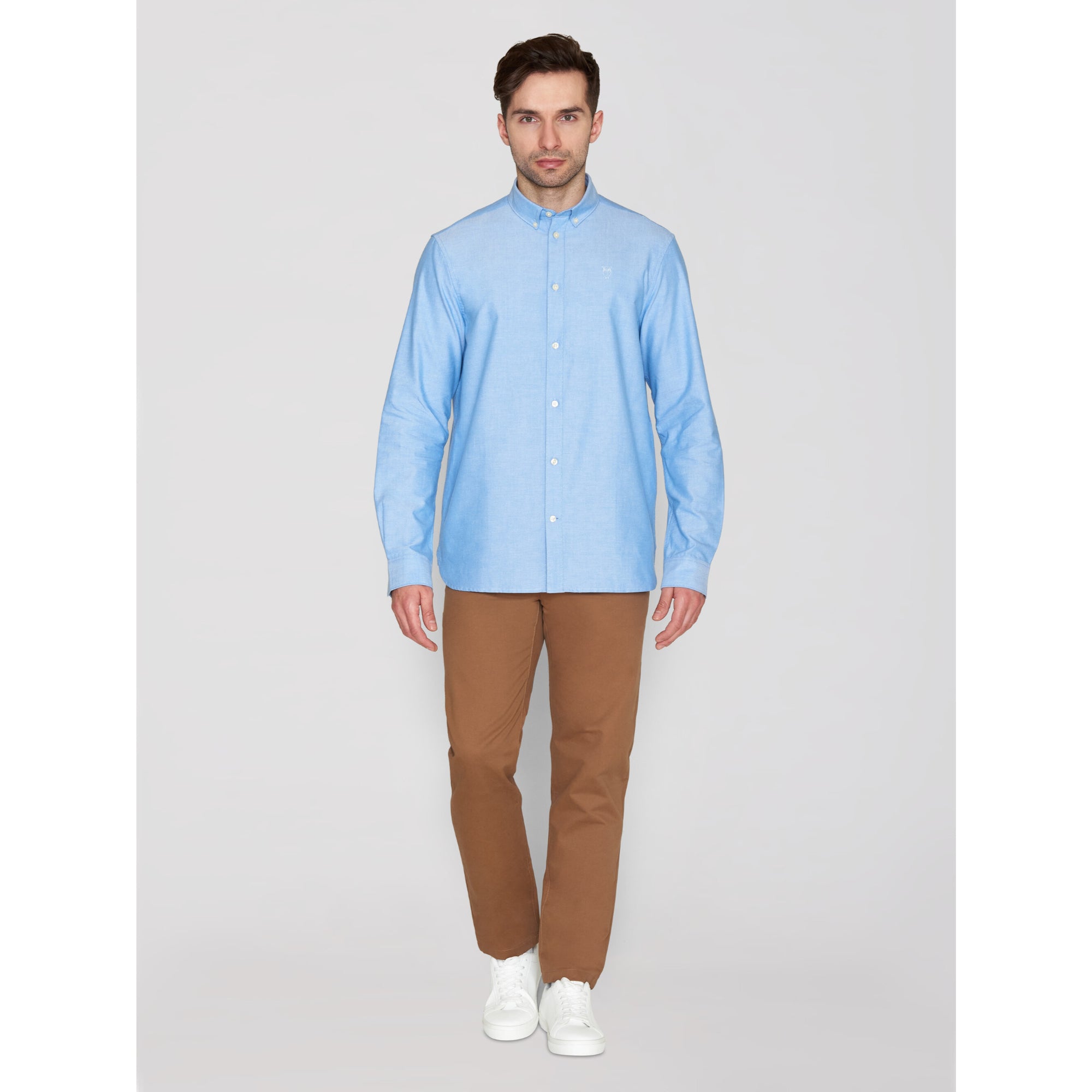 Regular Hemd HARALD Small Owl Oxford aus Bio-Baumwolle - ROC/GOTS/Vegan