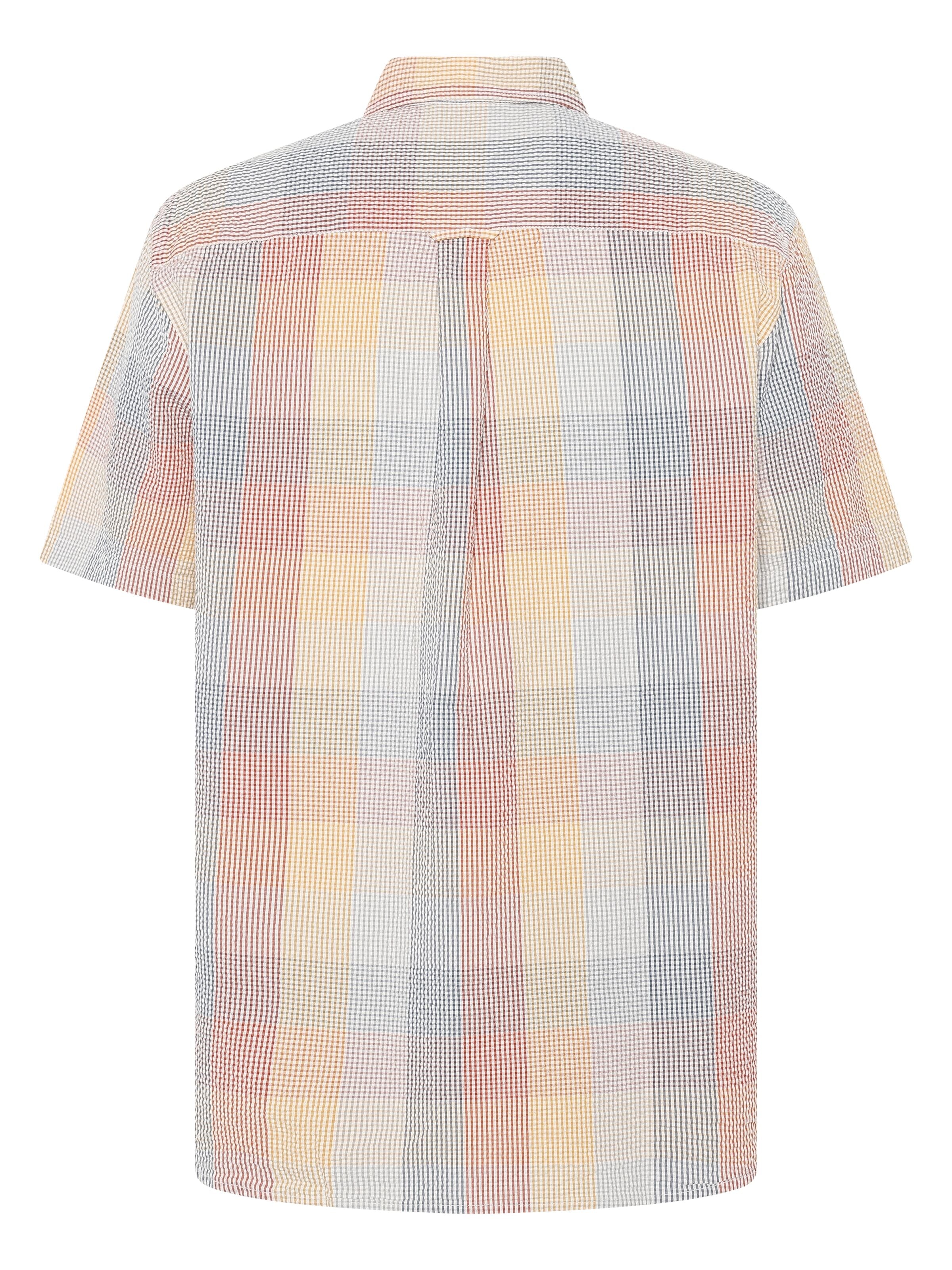 Lockeres kurzarm Seersucker-Hemd aus Bio-Baumwolle