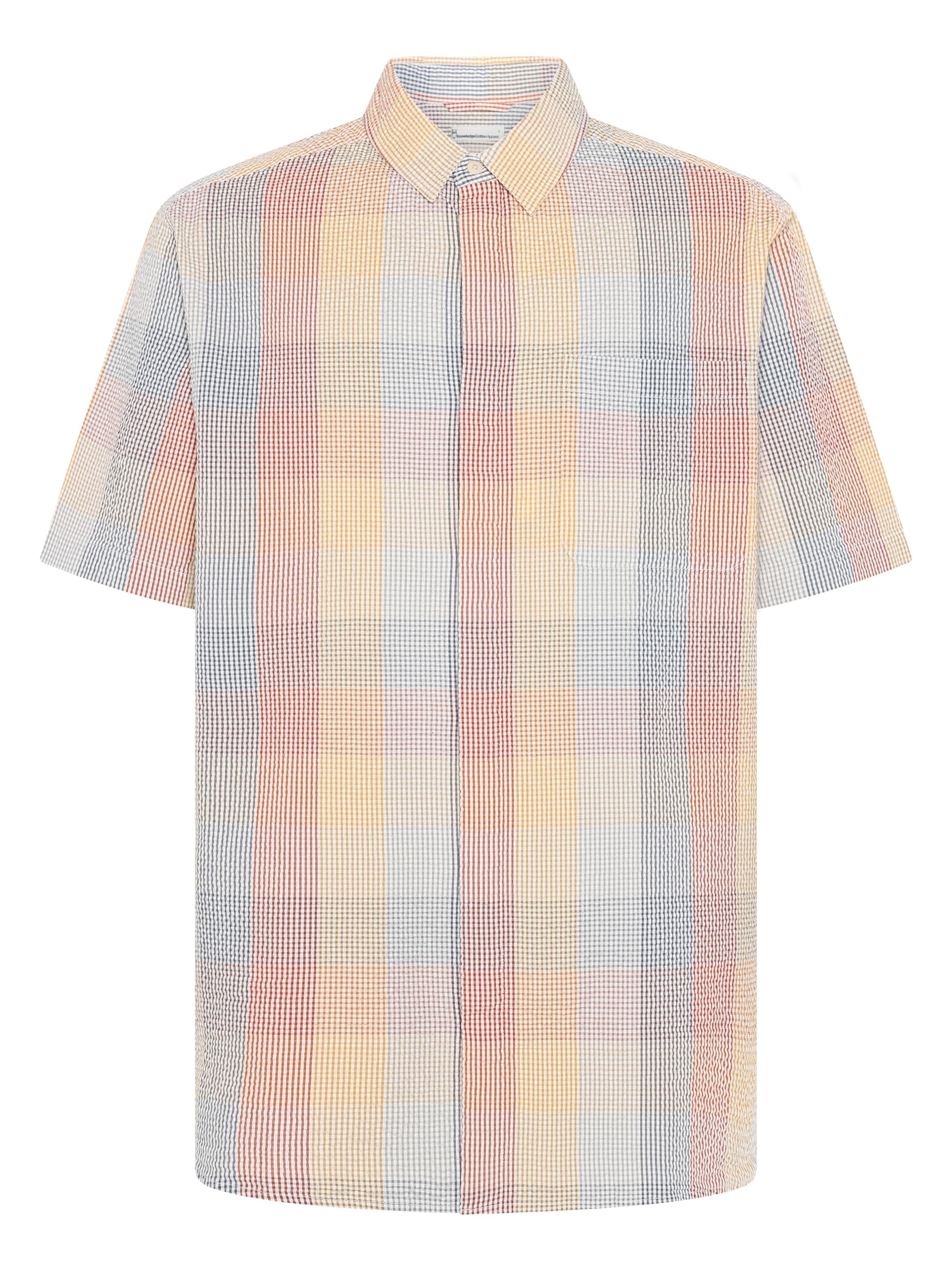 Lockeres kurzarm Seersucker-Hemd aus Bio-Baumwolle