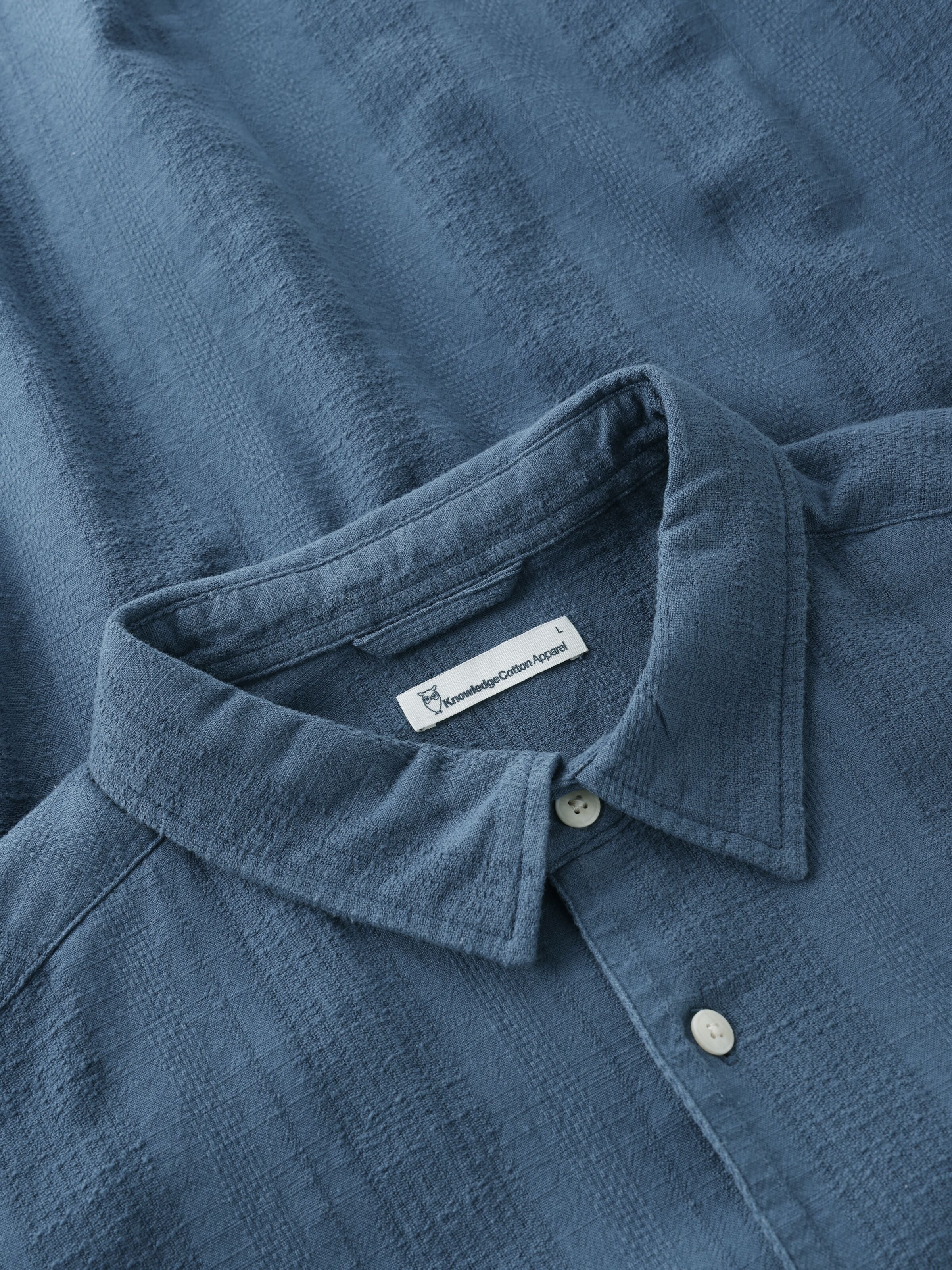 Lockeres Kurzarmshirt mit Struktur aus Bio-Baumwolle