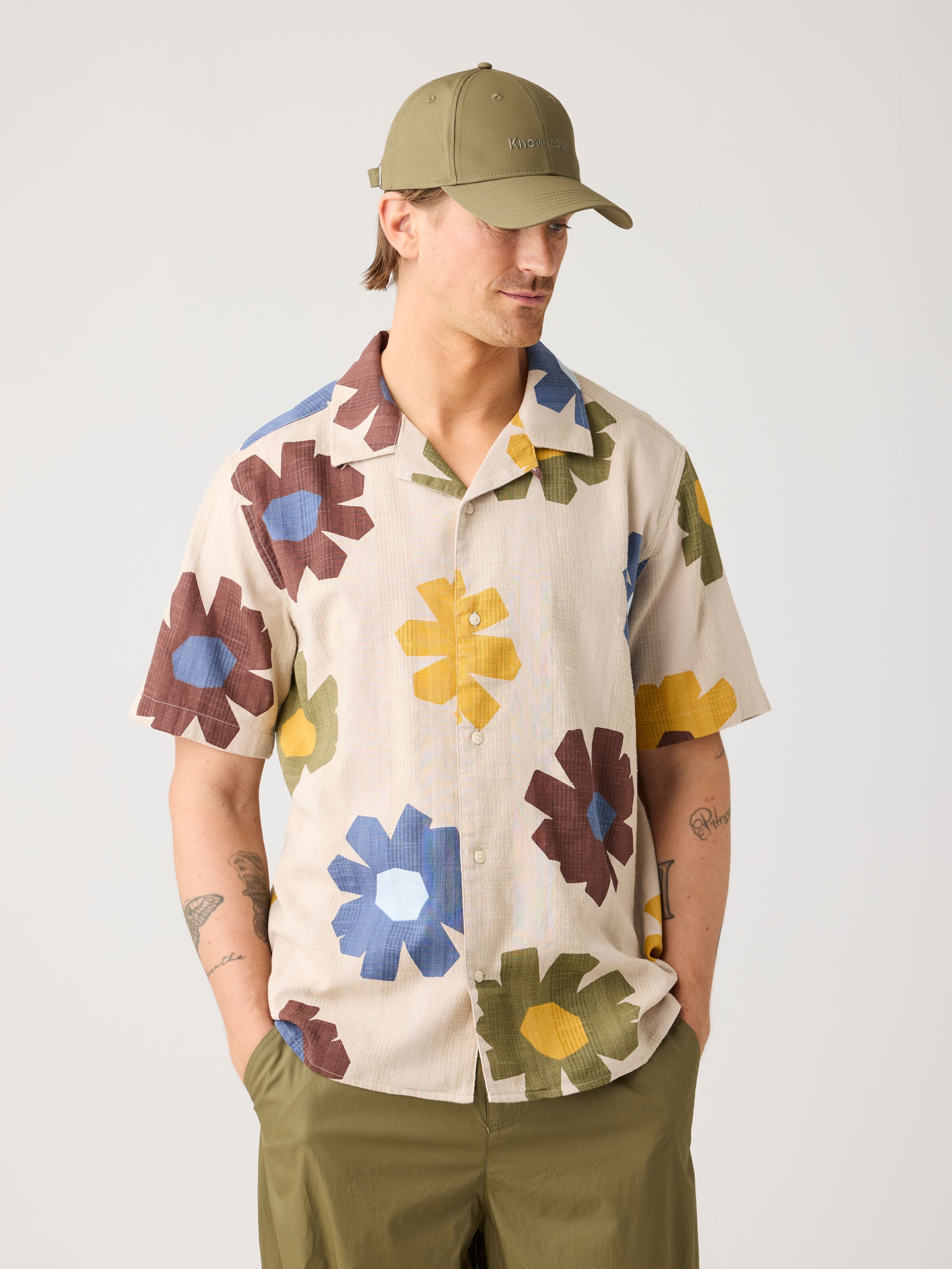 Lockeres Kurzarmhemd mit Print aus Bio-Baumwolle