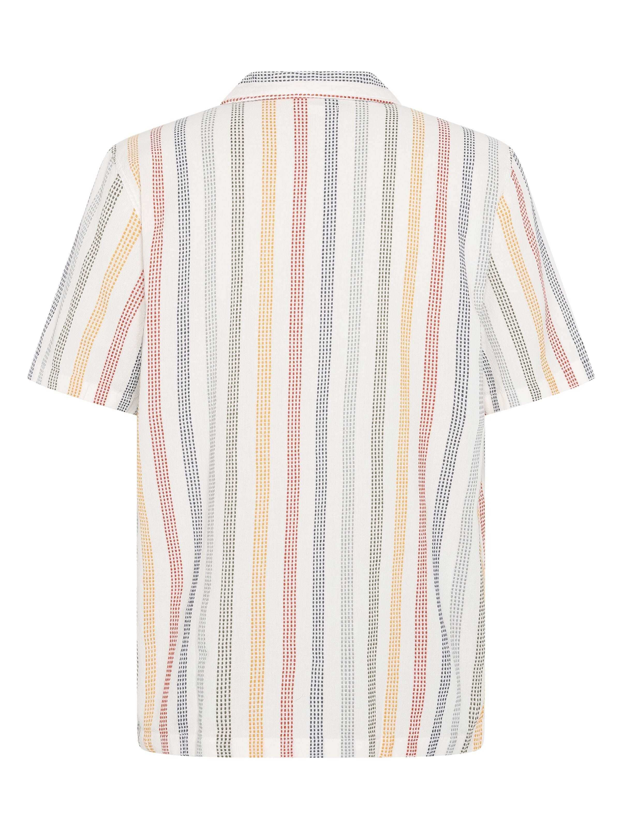 Lockeres gestreiftes Kurzarmhemd aus Bio-Baumwolle